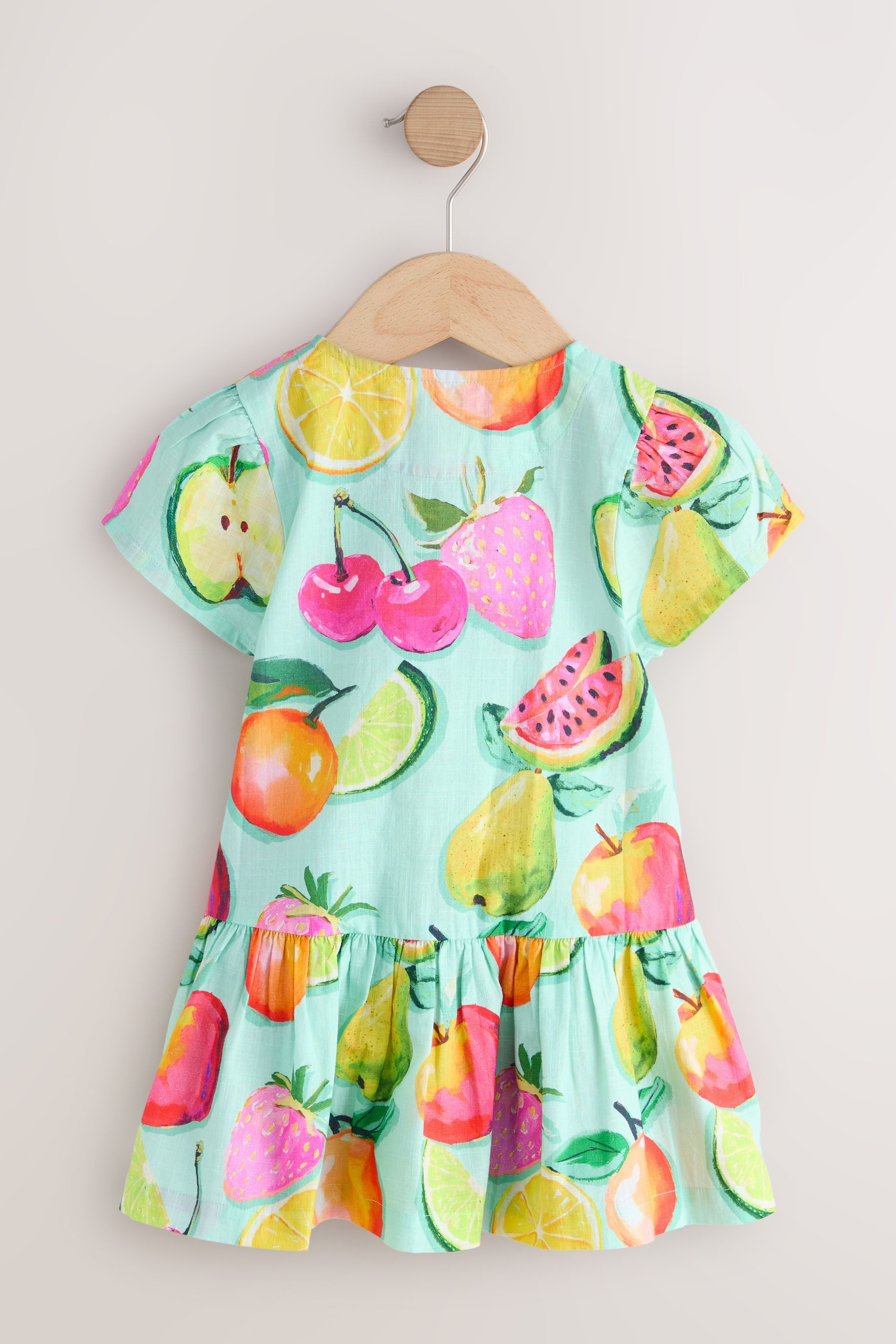Next Blusenkleid Kurzärmeliges Baumwollkleid (1-tlg)