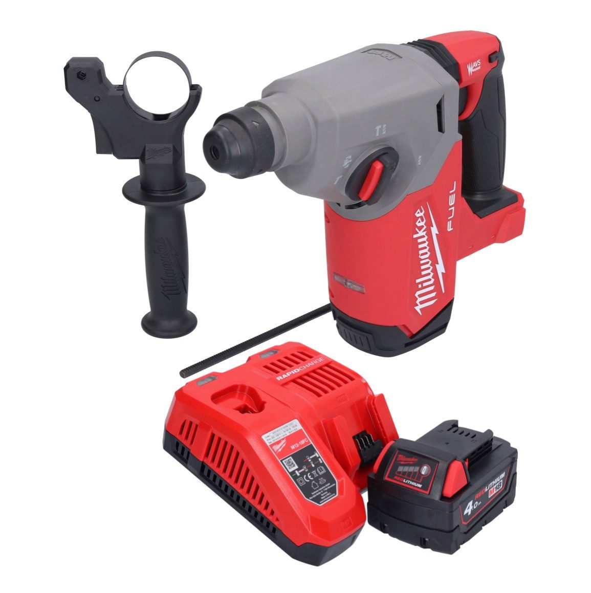 Milwaukee Akku-Bohrhammer M18 FH-401 Akku Bohrhammer 18 V 2,5 J SDS plus Brushless + 1x Akku