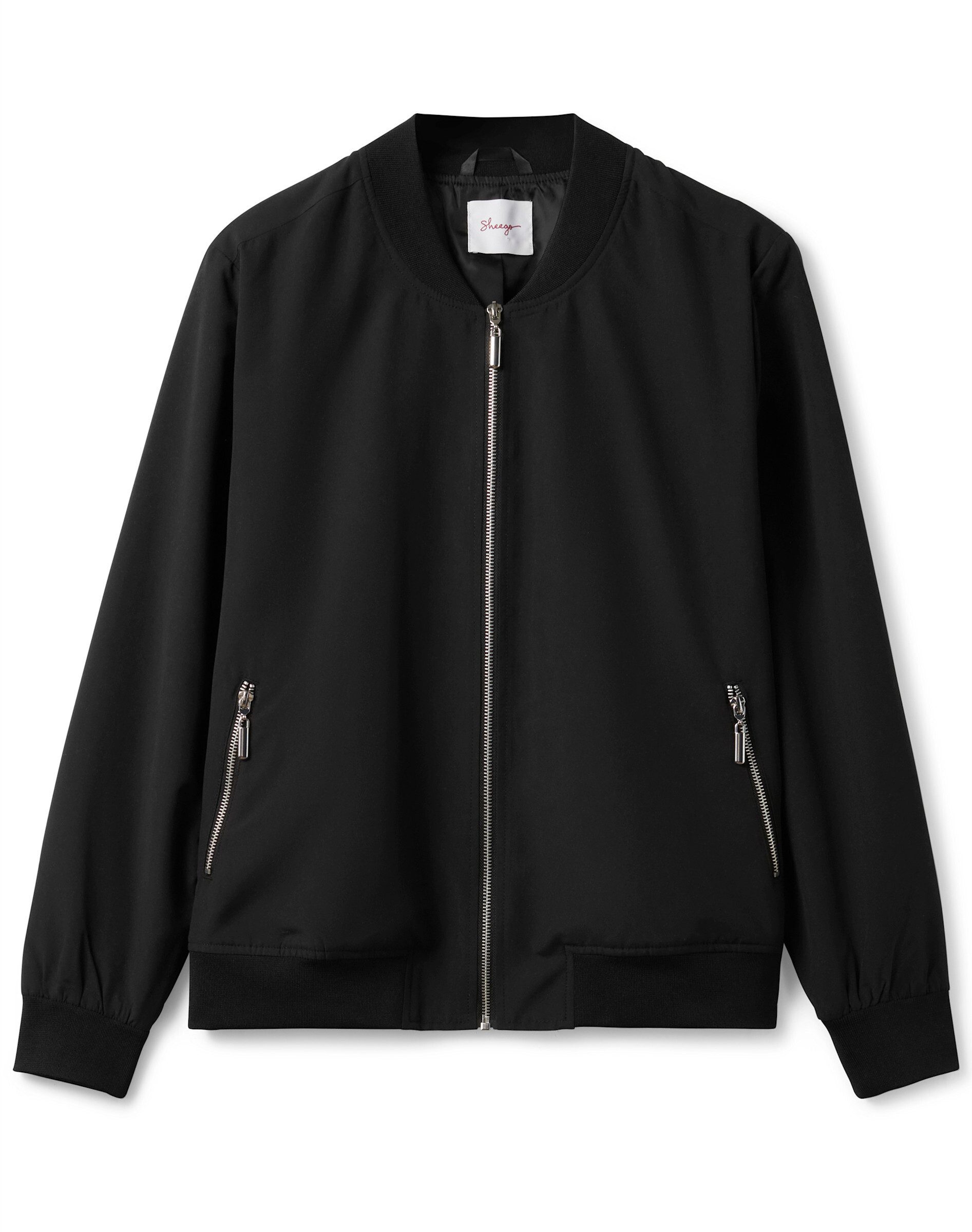 Sheego Winterjacke Blouson Langarm mit Rippbündchen und Reißverschluss – Bild 5 von 5