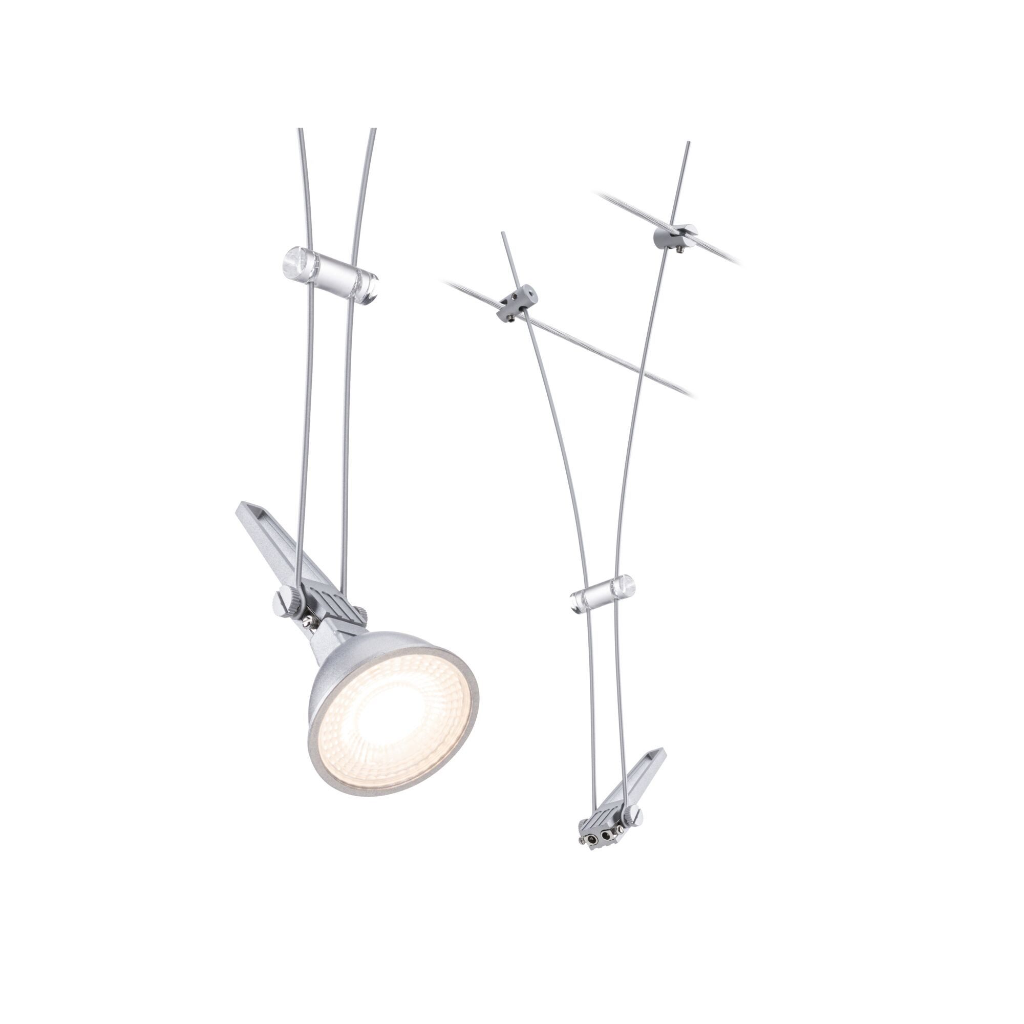 Paulmann Schienensystem-Leuchten CorDuo Seilsystem Comet Einzelspot GU5,3 max. 50W dimmbar 12V Chrom ma