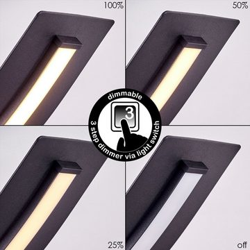 hofstein Deckenleuchte »Trucco« gebogene Deckenlampe aus Metall/Kunststoff in schwarz/weiß, 3000 Kelvin, LED Höhe 28cm, 2400 Lumen, dimmbar über herkömmlichen Lichtschalter