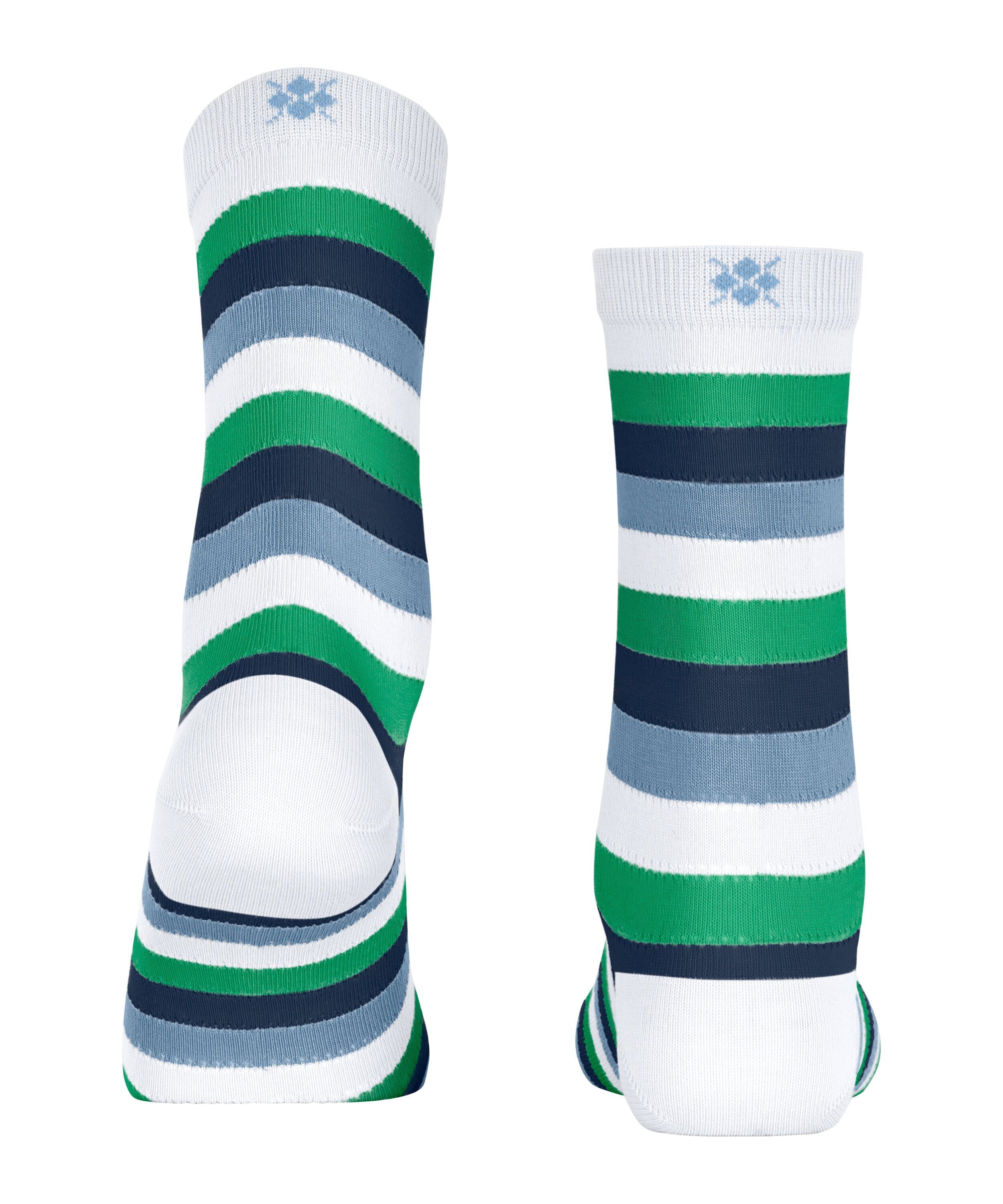 (1-Paar) white Stripe Socken Burlington Preppy (2000)
