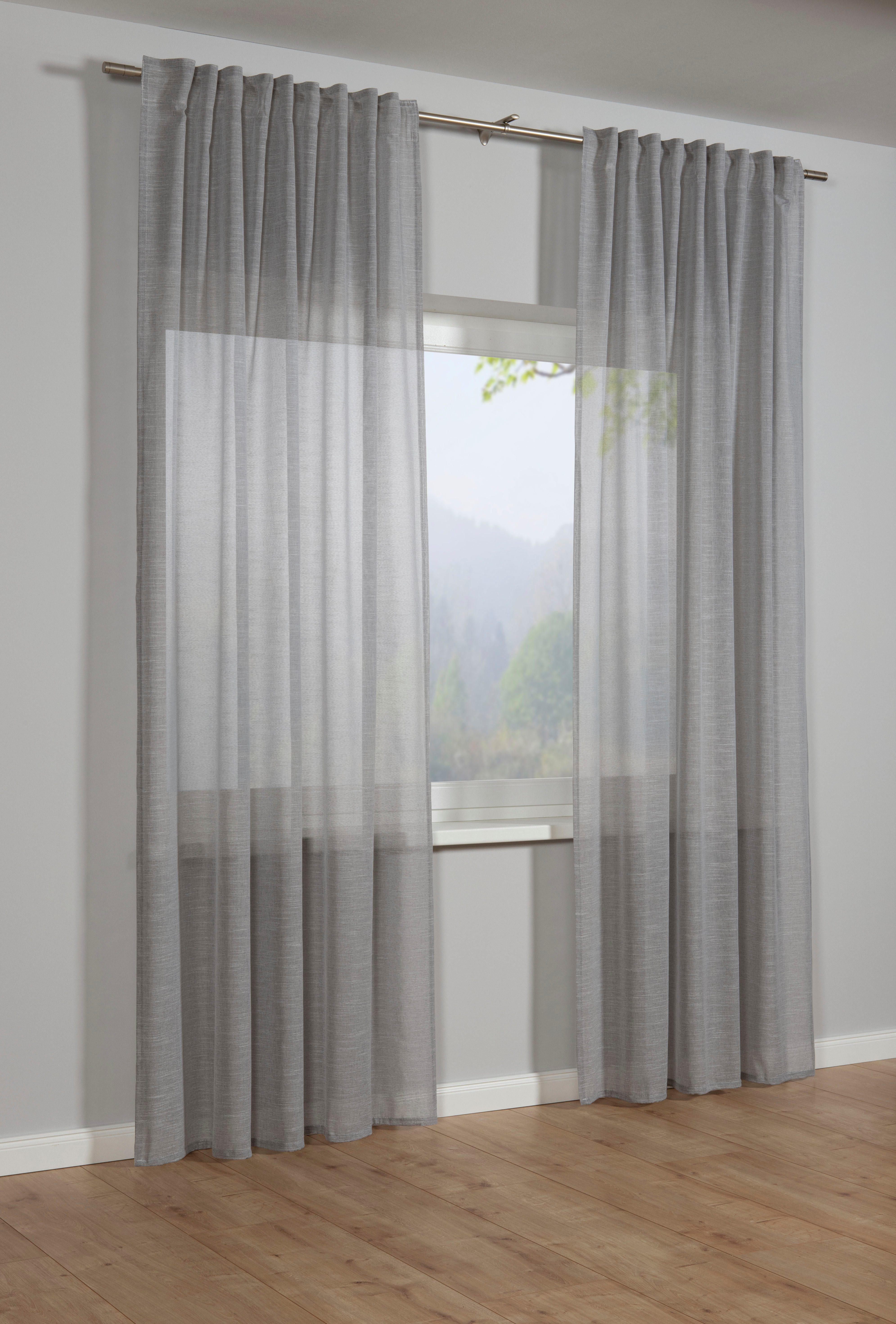 Sehlbach Gardine Schal Leinenoptik, Schlaufen (1 günstig online kaufen