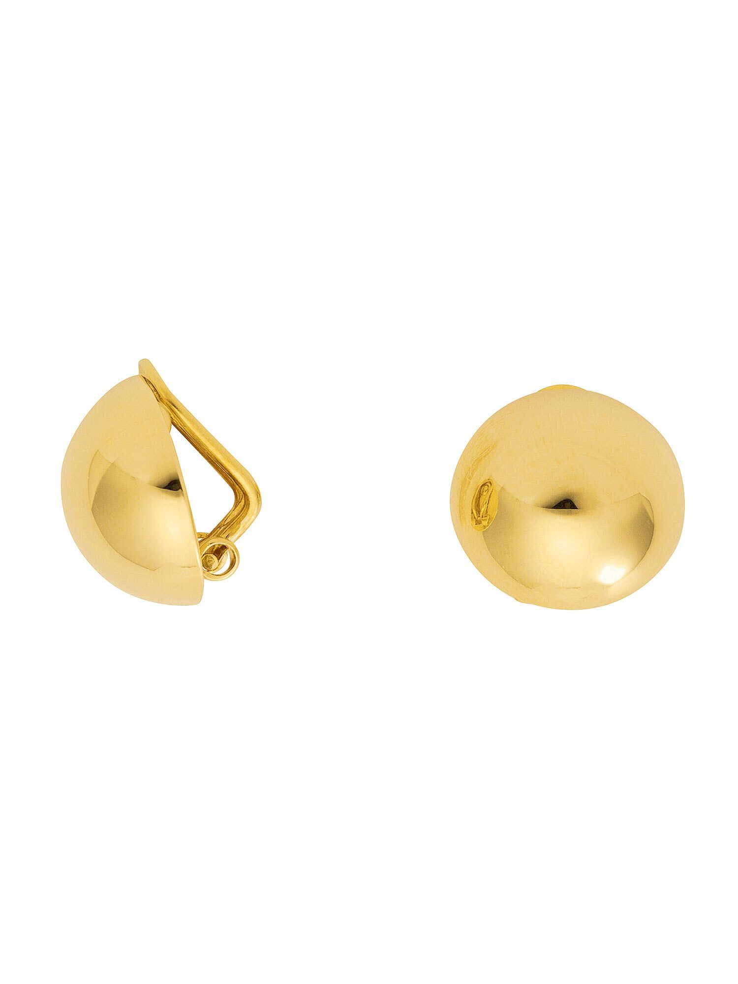 Adelia´s Paar Ohrhänger 333 Gold Ohrringe Ohrclips Ø 14 mm, Goldschmuck für Damen