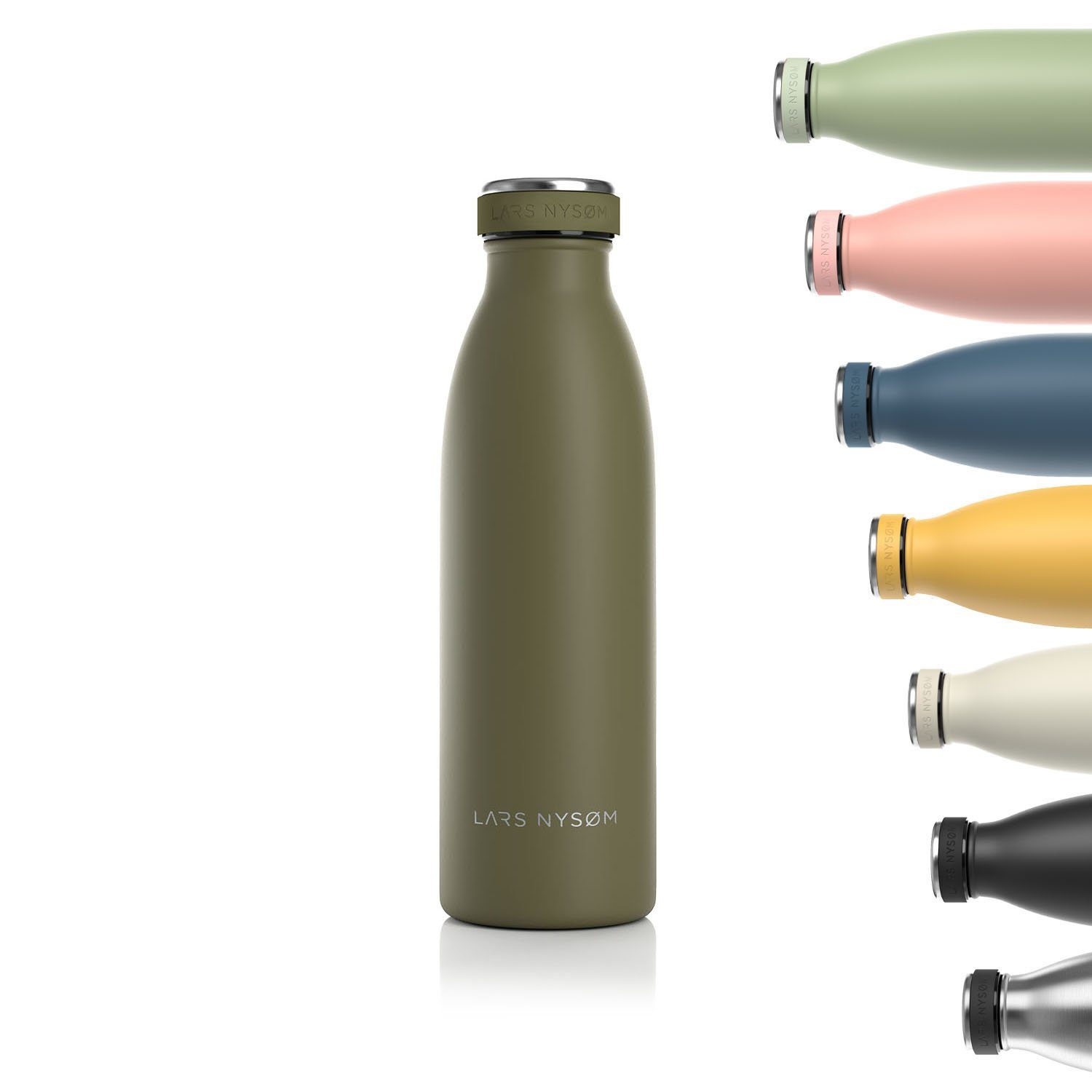 1l Thermosflasche Olive BPA-Freie 350ml 500ml 750ml Isolierflasche 1,5l Ren, NYSØM LARS Capulet