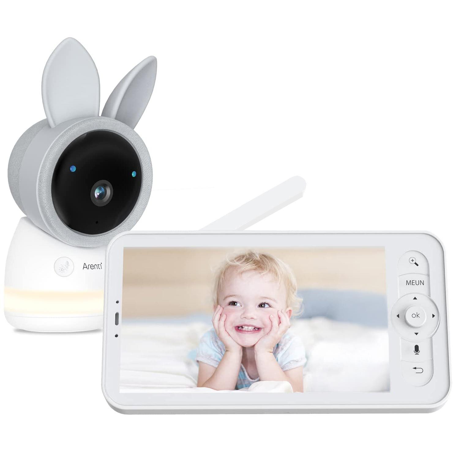 Video-Babyphone 2K UHD Arenti AINanny mit Schwenk-Neigefunktion und Auto-Tracking