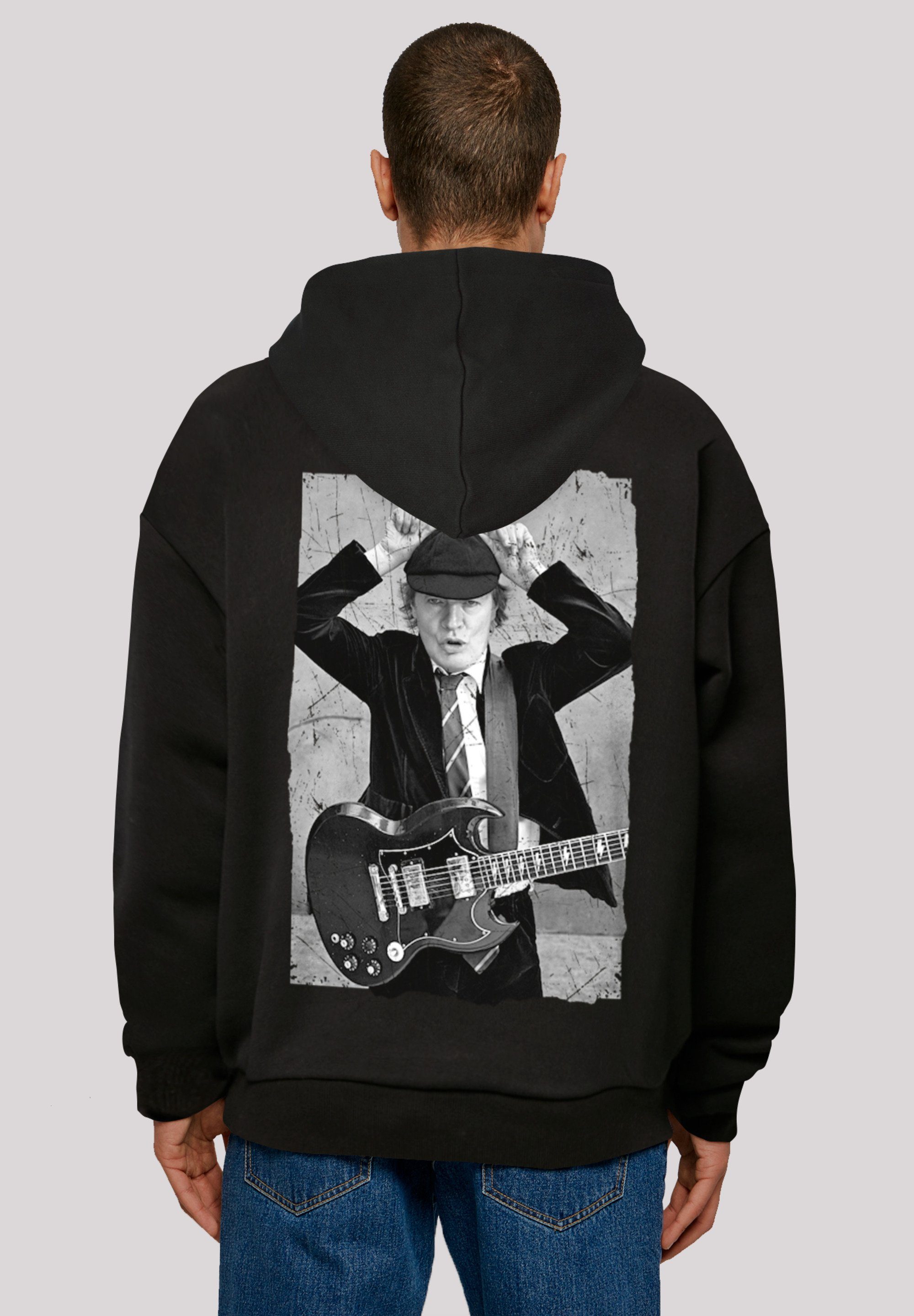 F4NT4STIC Angus Young Print Hoodie ACDC Kapuzenpullover
