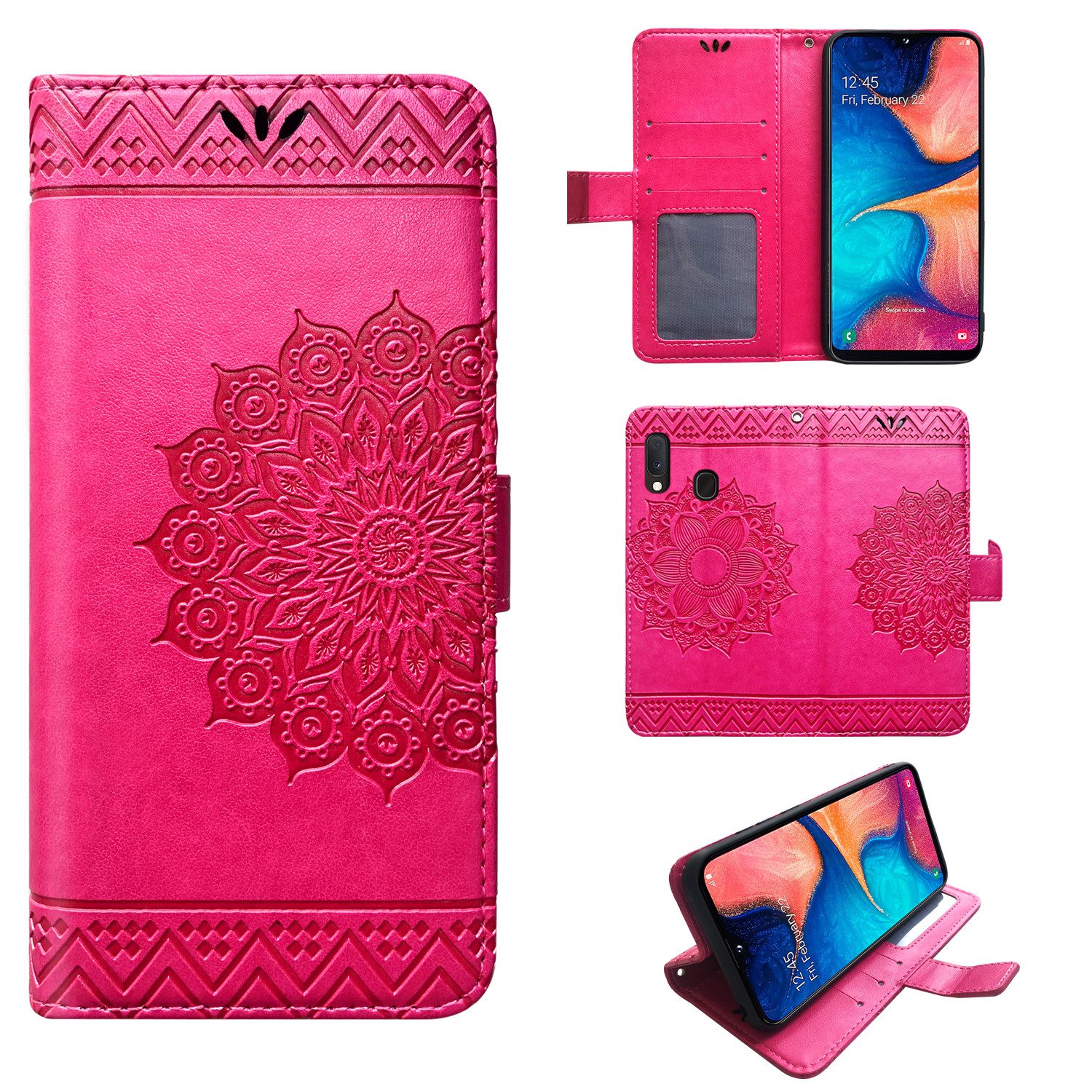 betterfon Handyhülle Handytasche für Samsung Galaxy Klapphülle Flip Case, Wallet Case mit Kartenfächern Magnetverschluss und weicher Innenhülle