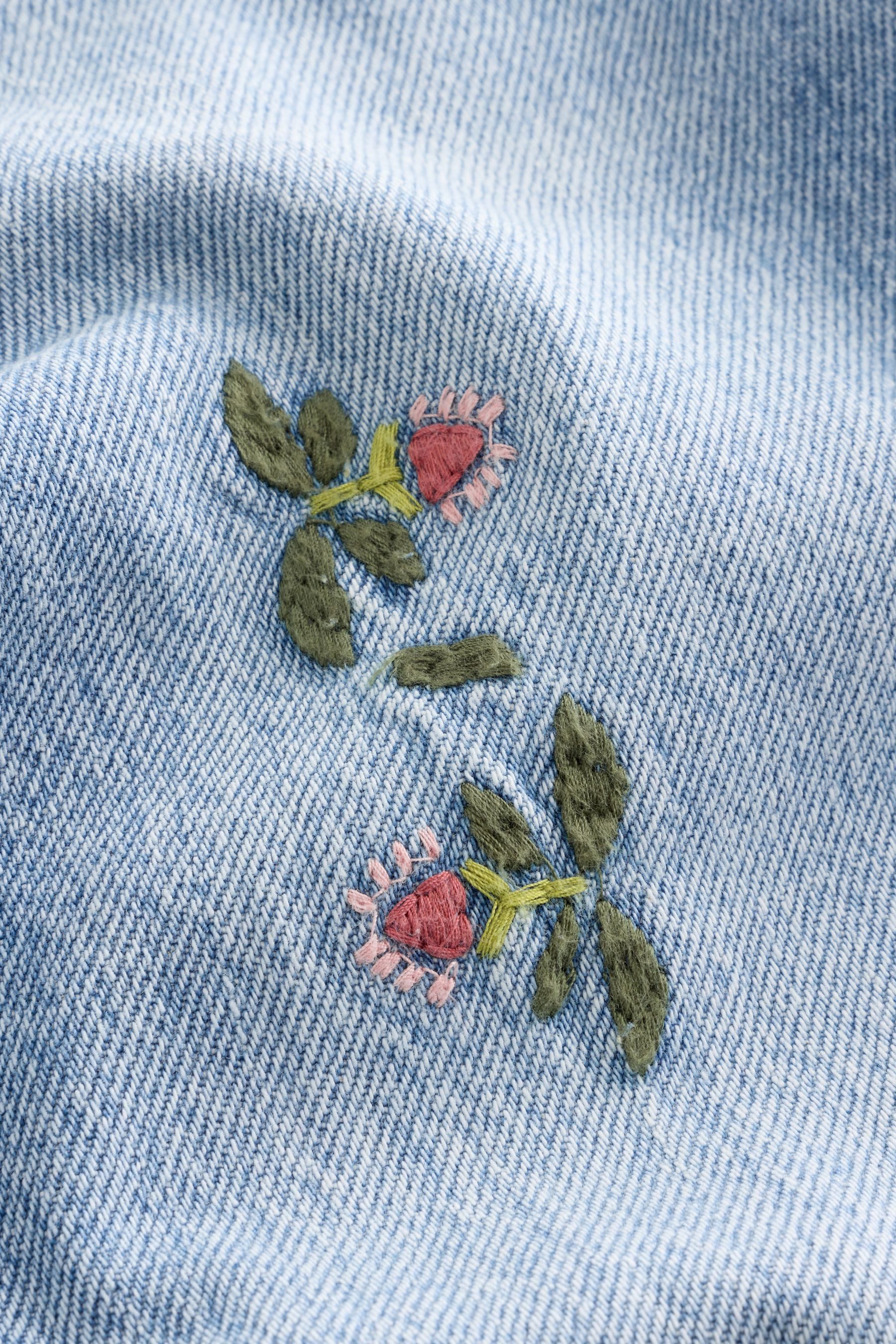 Next Weite Jeans Bestickter Jeans mit weitem Bein (1-tlg) – Bild 4 von 5