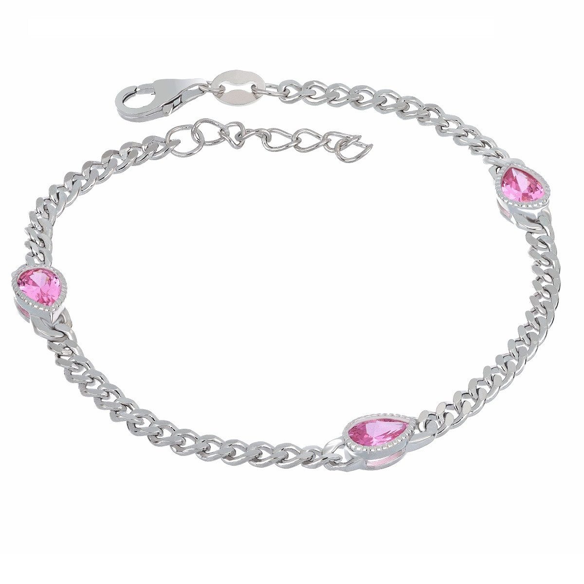 Reflexion Diamonds Silberarmband 925/- Panzerarmband mit günstig online kaufen