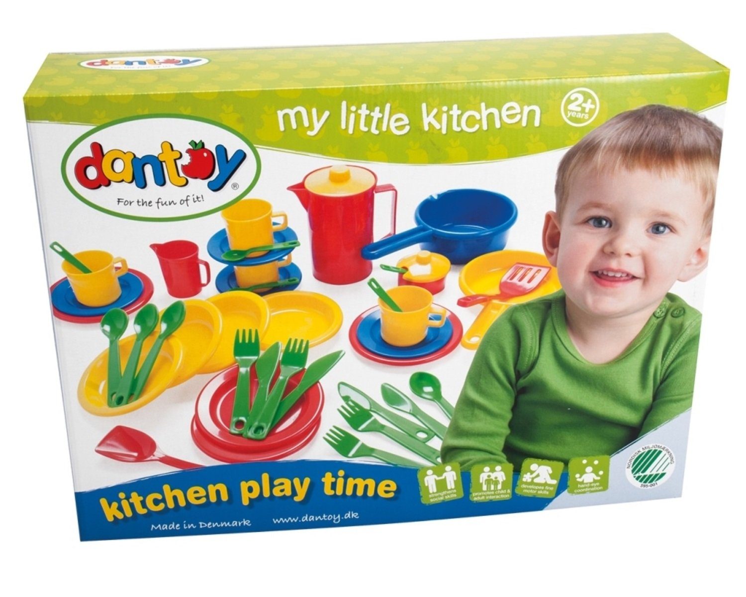 Kinder-Küche 4 Spielzeug, Personen Küchenspielset Besteck 4223 dantoy für Kreativset