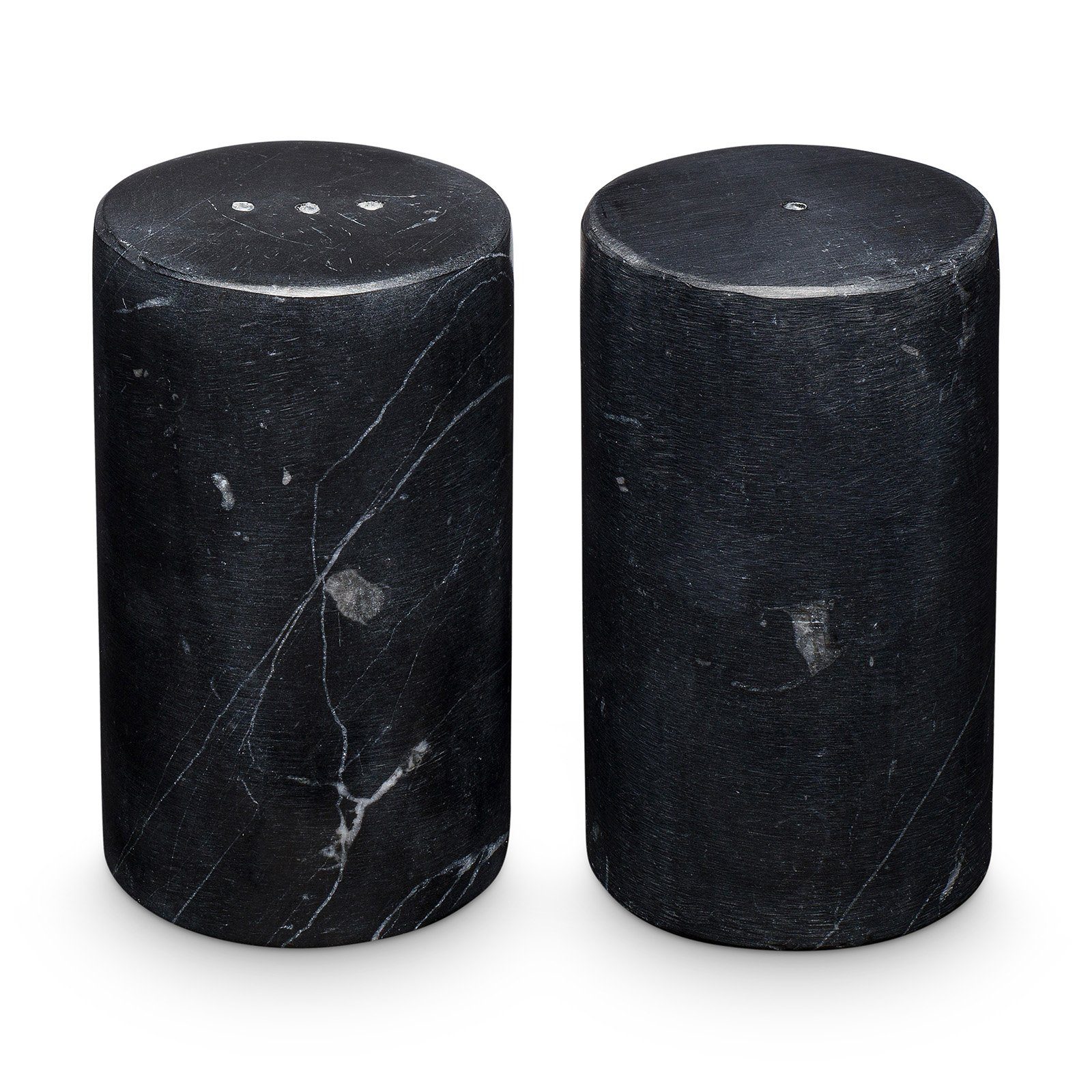 Salz- / Pfefferstreuer Tube Salz und Pfefferset aus Marmor
