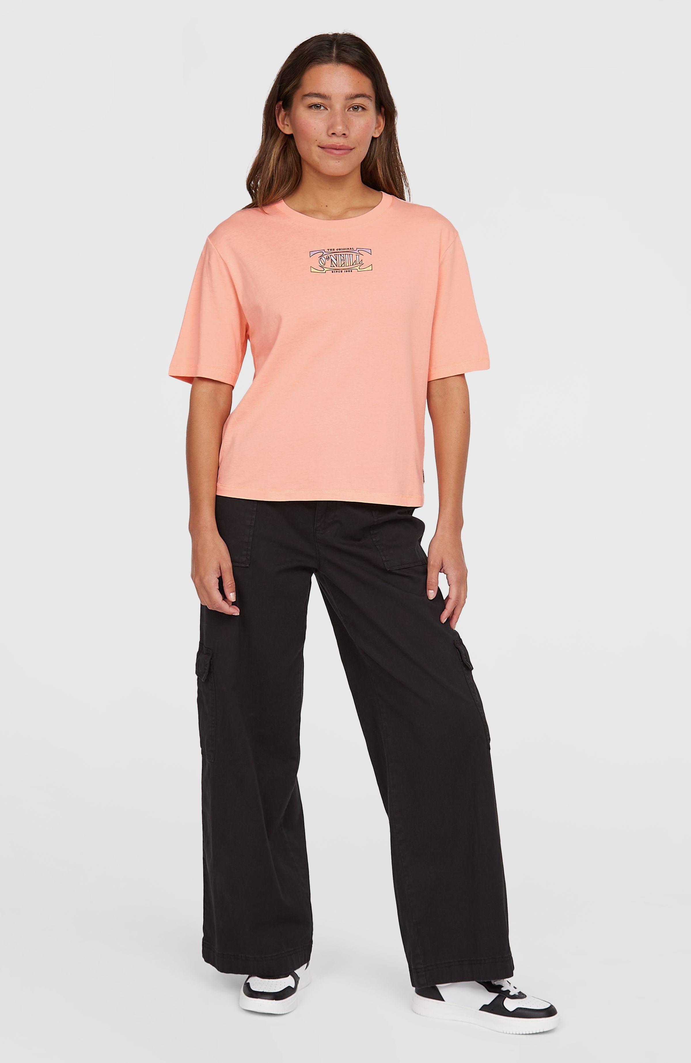 O'Neill T-Shirt SUMMER MUSTHAVES BACK PRINT T-SHIRT mit wasserbasierten Prints auf Brust und Rücken, lockere Passform