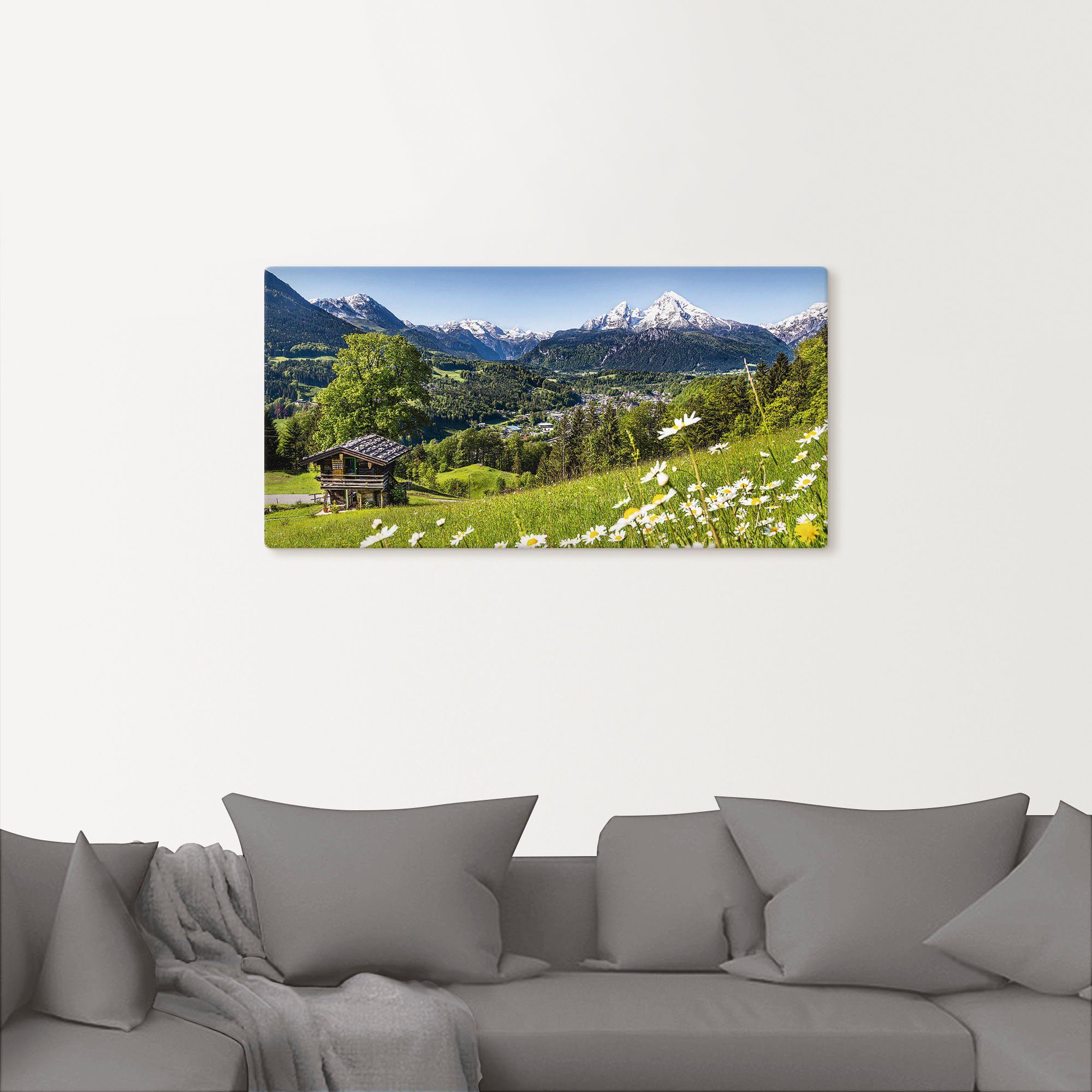 Artland Wandbild Landschaft in den Bayerischen Alpen, Berge (1 St), als Leinwandbild, Poster in verschied. Größen