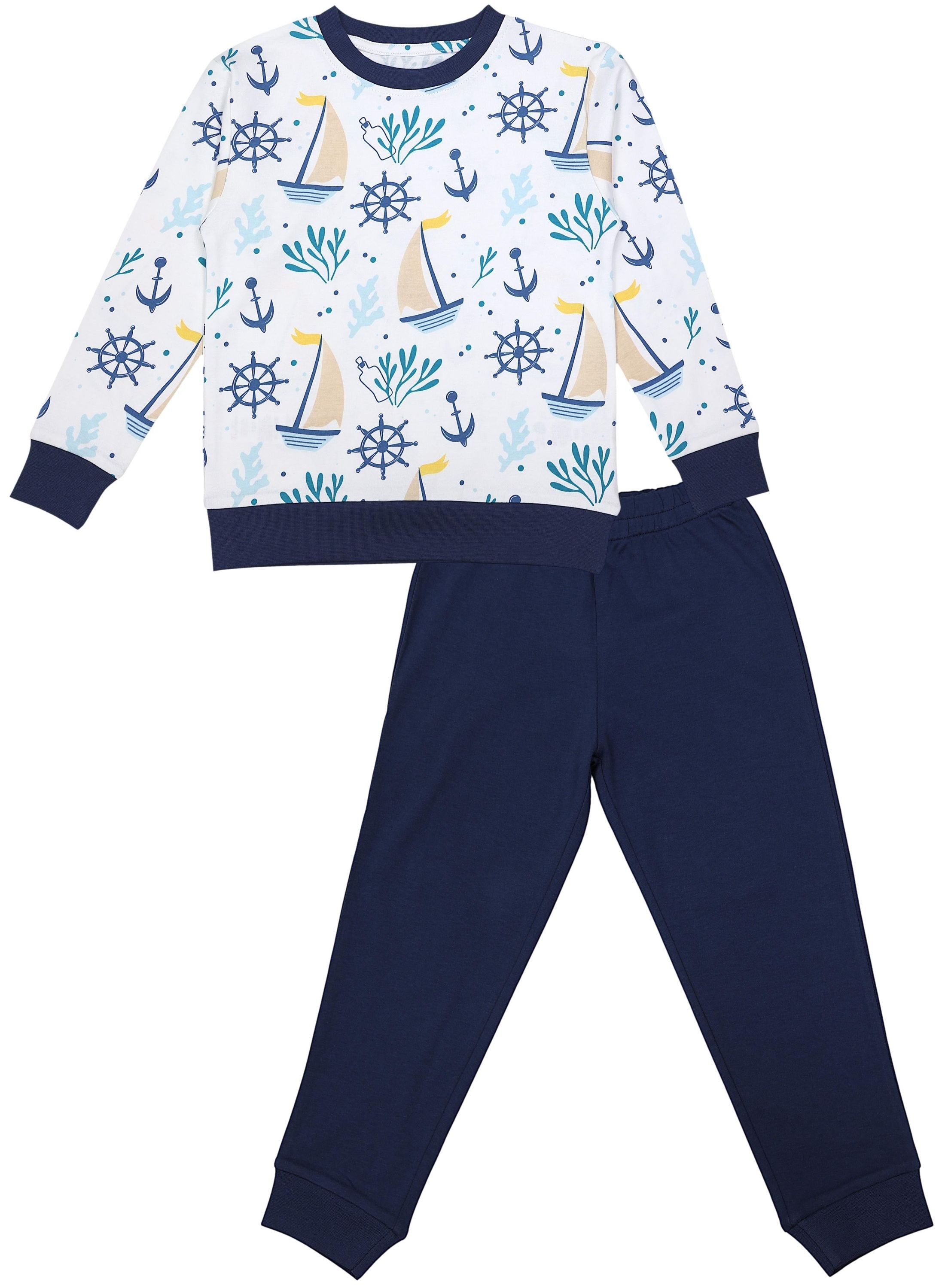 TupTam Schlafanzug Kinder Jungen Pyjama Schlafanzug Set Langarm Nachtwäsche 2-teilig