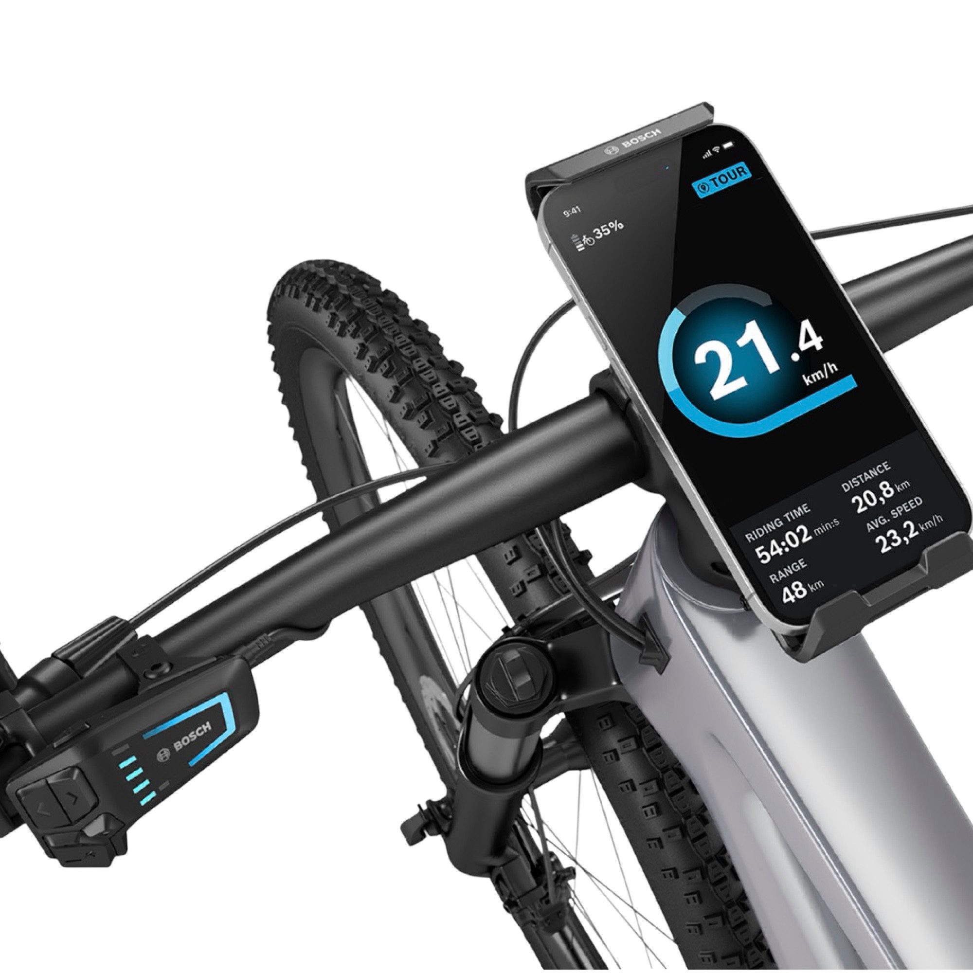BOSCH Fahrradkurbel Bosch Ebike Smartphone Grip Vertical Handy Halterung Kiox 300 500