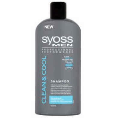 Syoss Haarshampoo Men Clean & Cool Shampoo für normales bis fettiges Haar 440ml