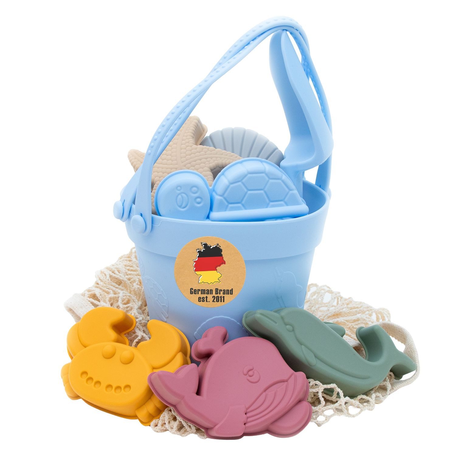 Intirilife Sandform-Set, (9-tlg), Sandspielzeug Set aus Silikon Strand Kinder Spielzeug für Sandkasten