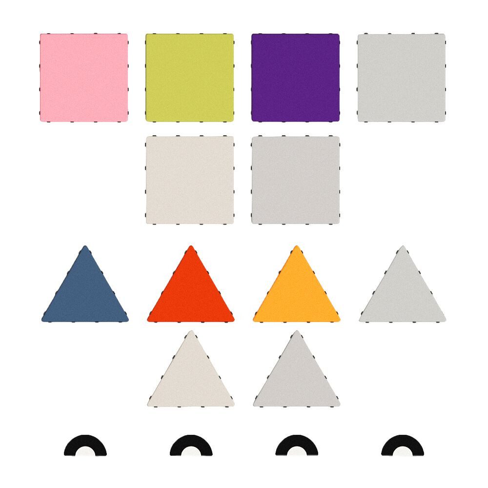 Tukluk Klettergerüst Mattenbausatz Kunterbunt, Für Grundschule und Kindergarten