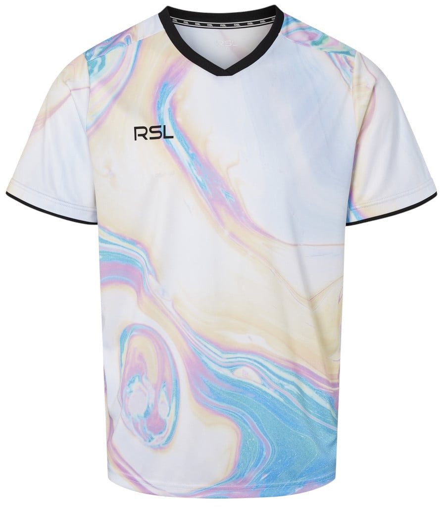 RSL T-Shirt River (100% Polyester, bequeme Passform) weiss/bunt Herren