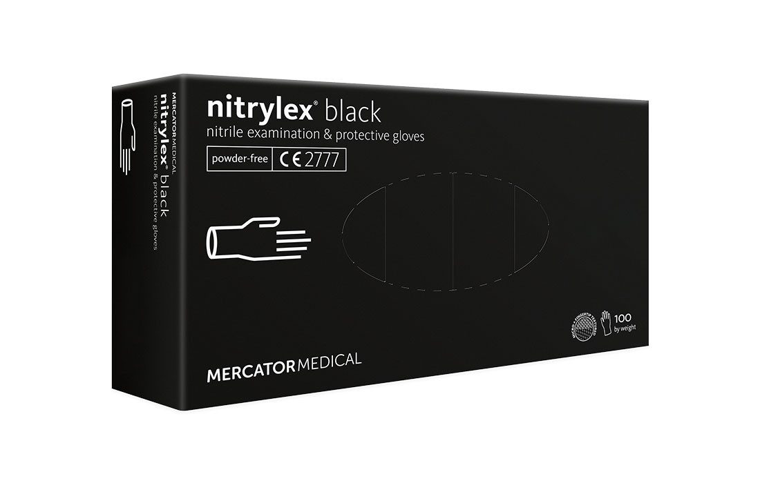 Mercator Einweghandschuhe Nitrylex® black - Medizinische Nitril-Handschuhe