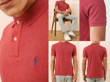 Ralph Lauren Poloshirt POLO RALPH LAUREN Slim Fit Polohemd Hemd T-Shirt PoloShirt College Red