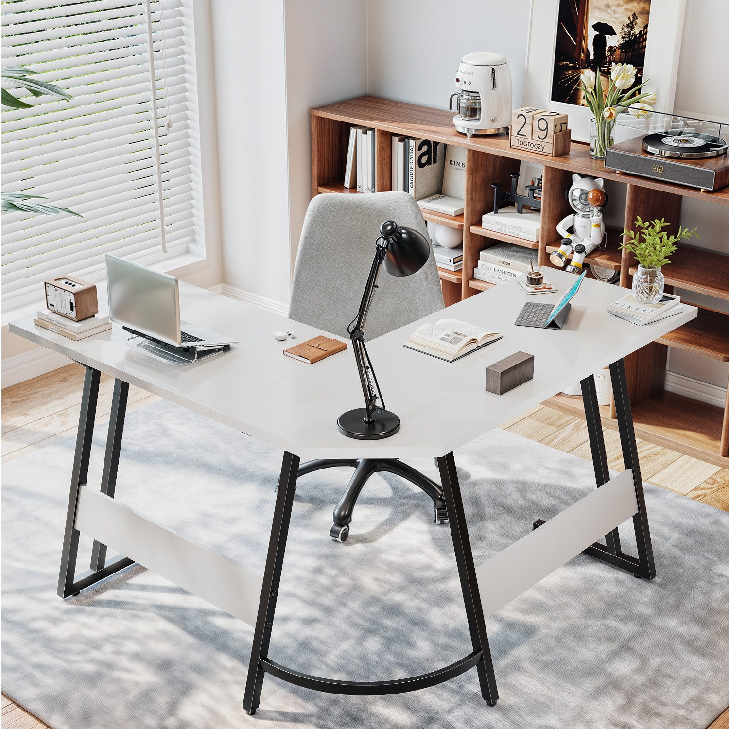 Furnicopia Eckschreibtisch L-Form Spedition Schreibtisch Computer Schreibti günstig online kaufen