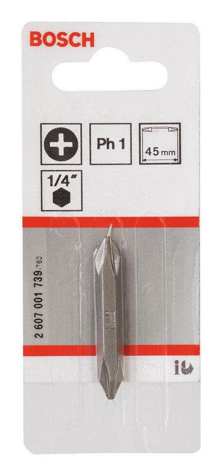 Thumbnail - BOSCH Kreuzschlitz-Bit, Doppelklingenbit PH1, PH1, 45 mm