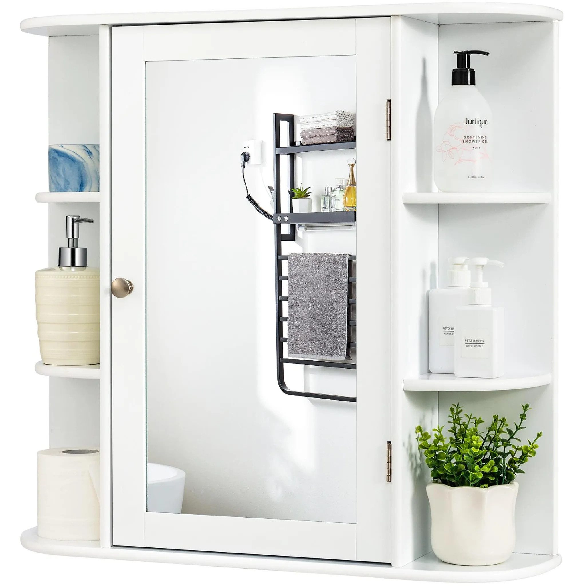 COSTWAY Badezimmerspiegelschrank