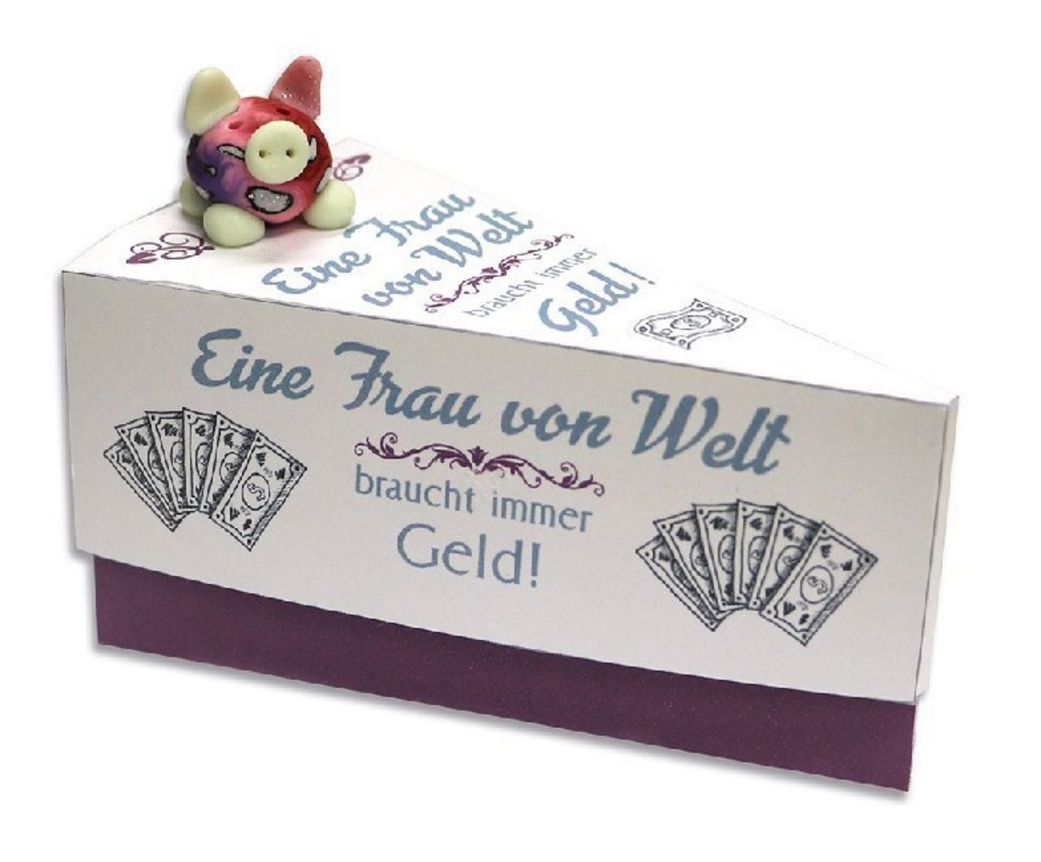 HERGO Creation Geschenkkarte Tortenstück ""Frau von Welt""