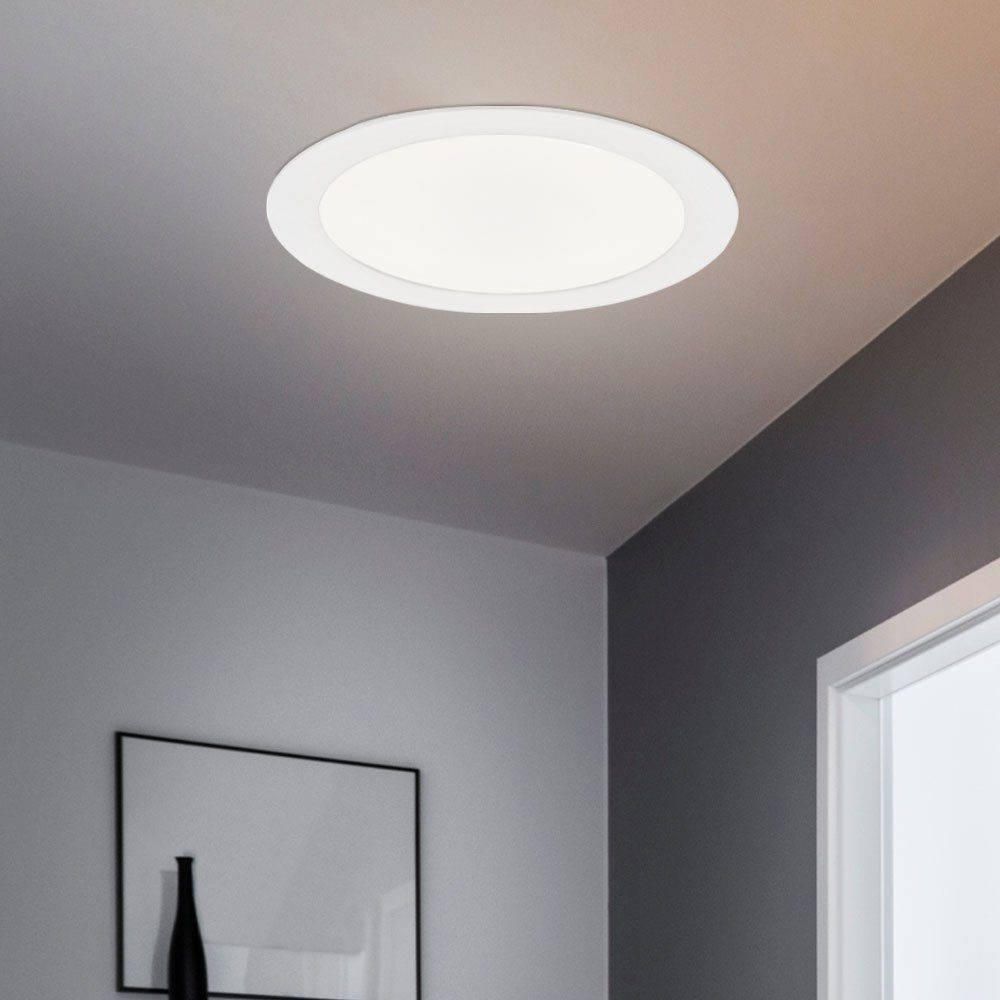 Globo LED Einbaustrahler, LED-Leuchtmittel fest verbaut, Warmweiß, Einbauleuchte Deckenleuchte Deckenlampe Wohnzimmerleuchte