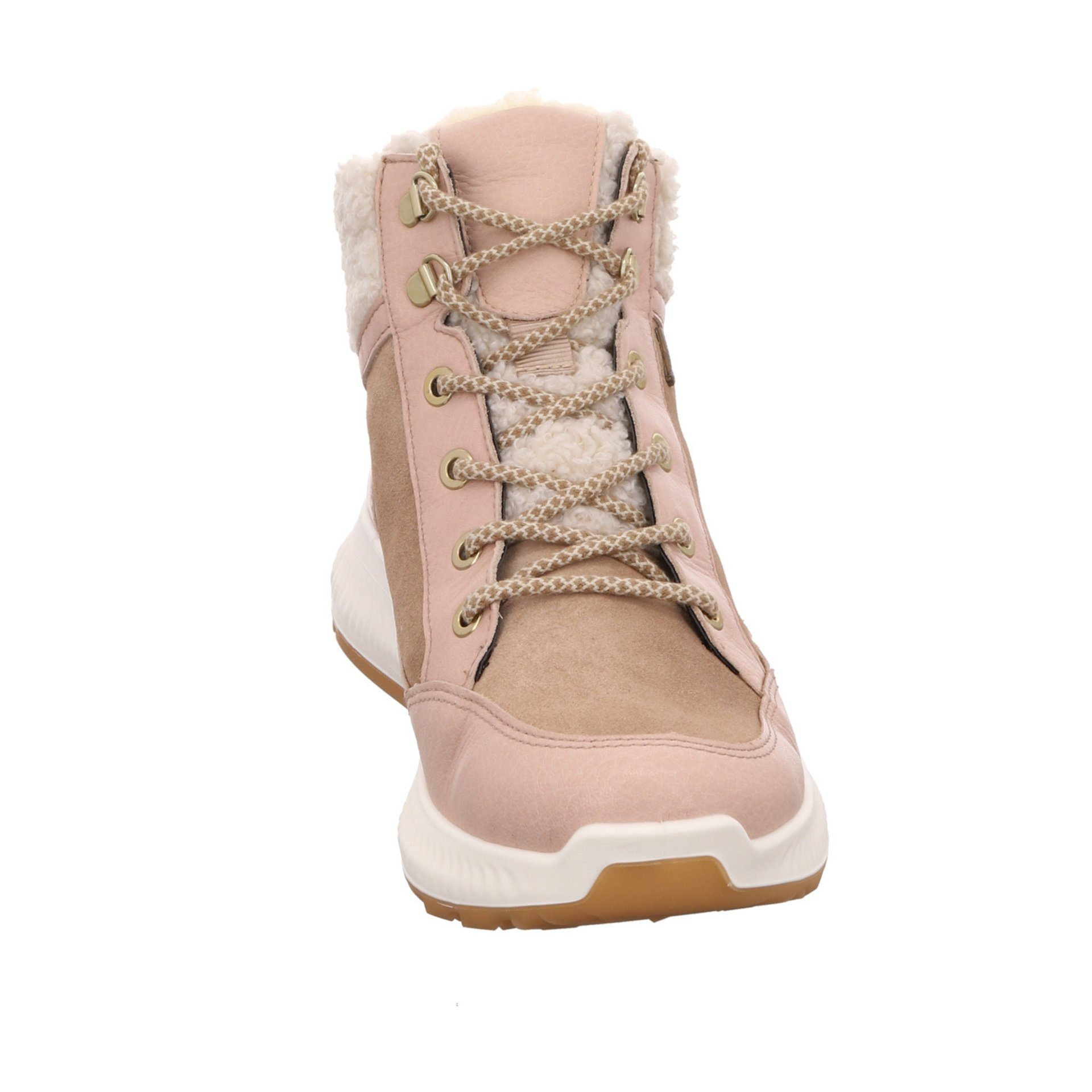 Schuhe Freizeit Leder-/Textilkombination Stiefel Elegant Boots beige 046744 Hiker Ara Stiefelette Damen