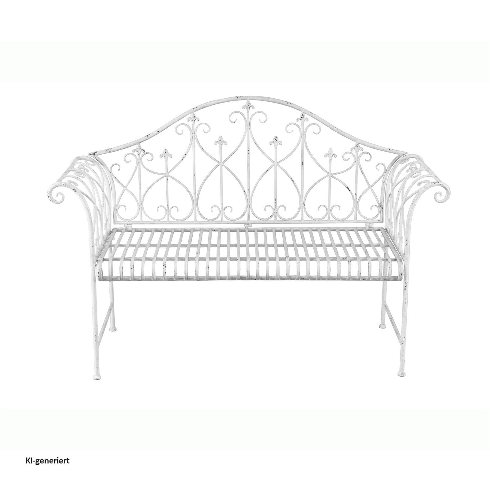 HTI-Living Gartenbank Geschwungen Verena Weiß (Stück, 1-St., 1 Gartenbank), Sitz