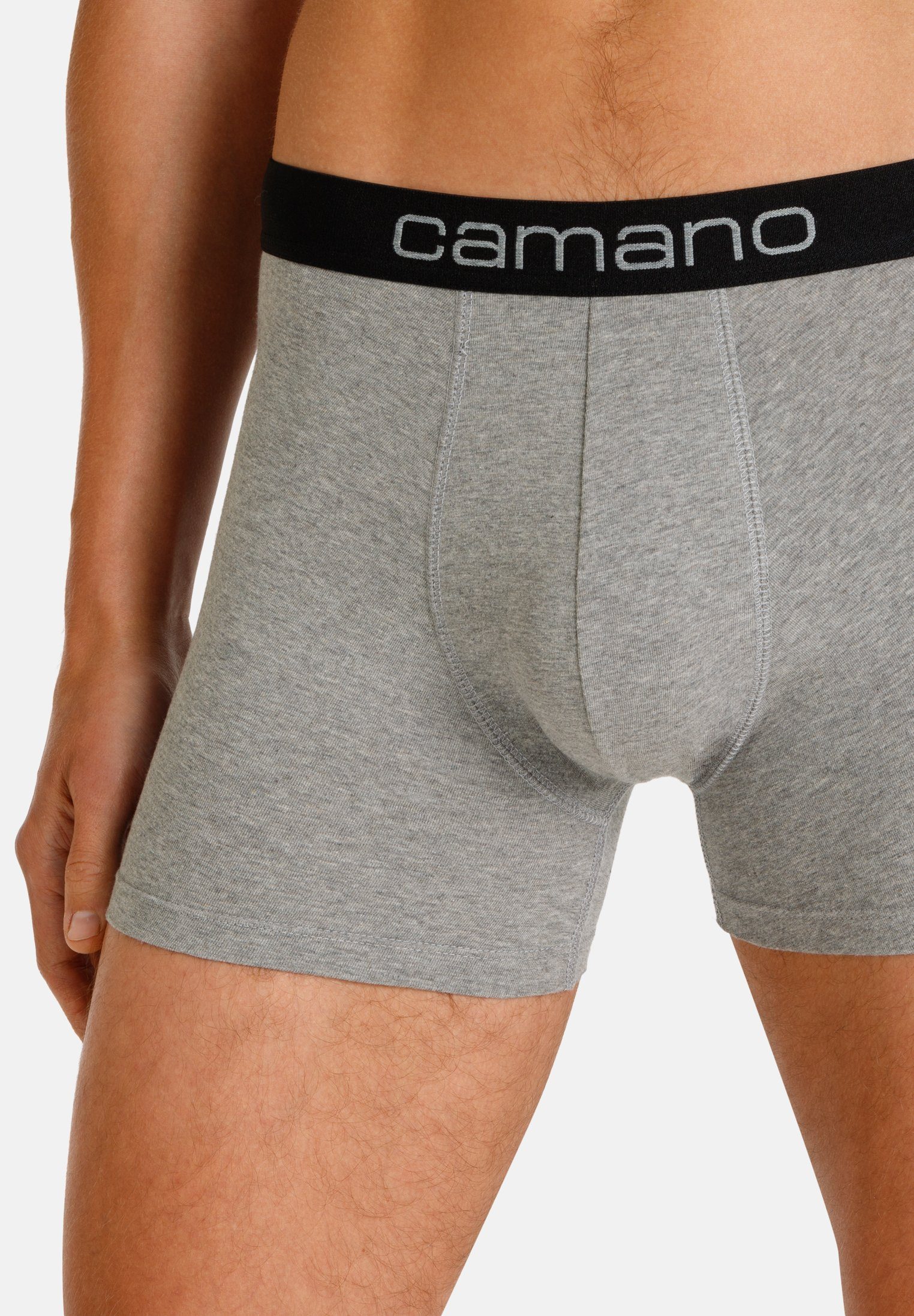 mit Boxershorts (2-St) Baumwolle 2er (BCI) Camano hellgrau nachhaltigerer Comfort Pack