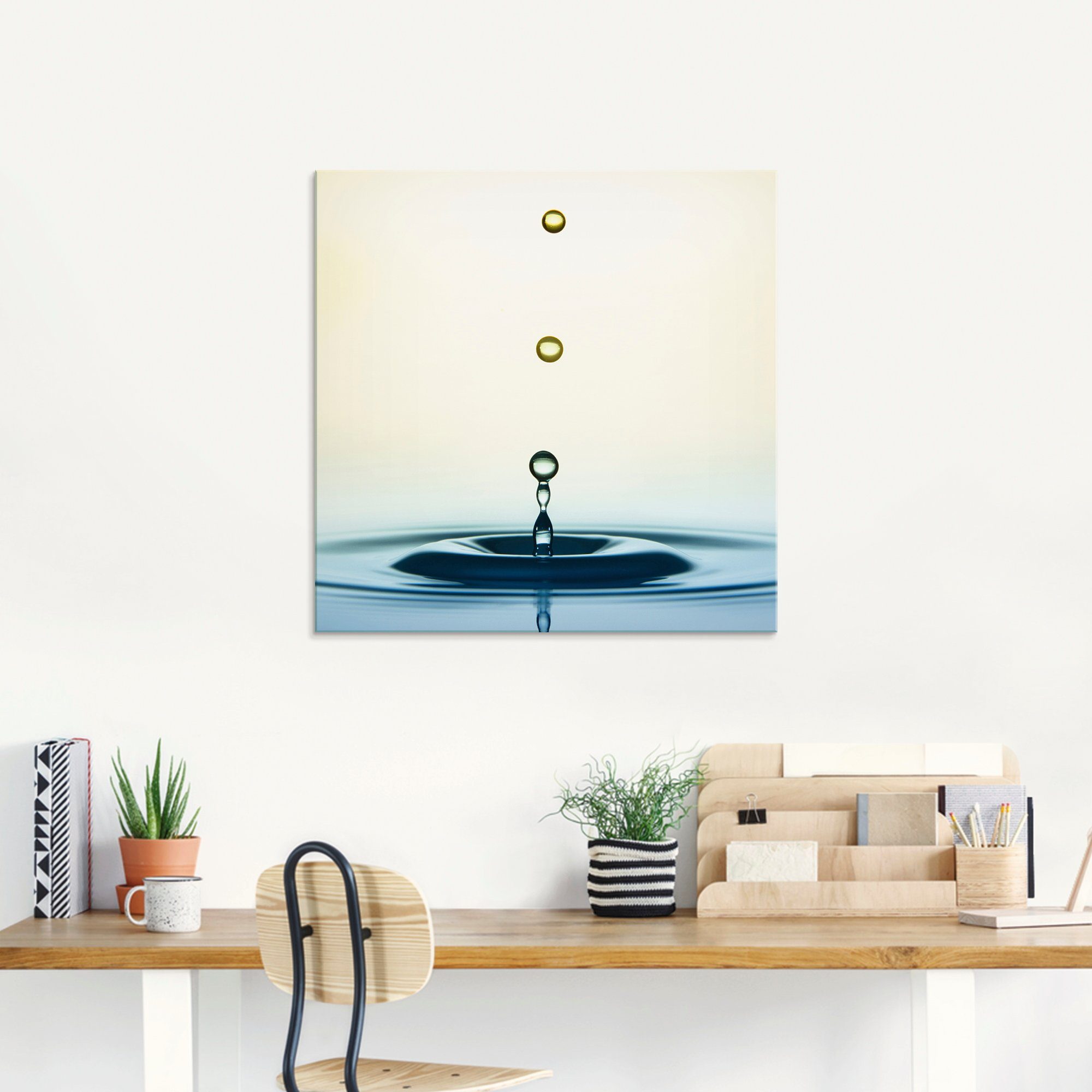 Artland Glasbild Tropfen, Zen (1 St), in verschiedenen Größen
