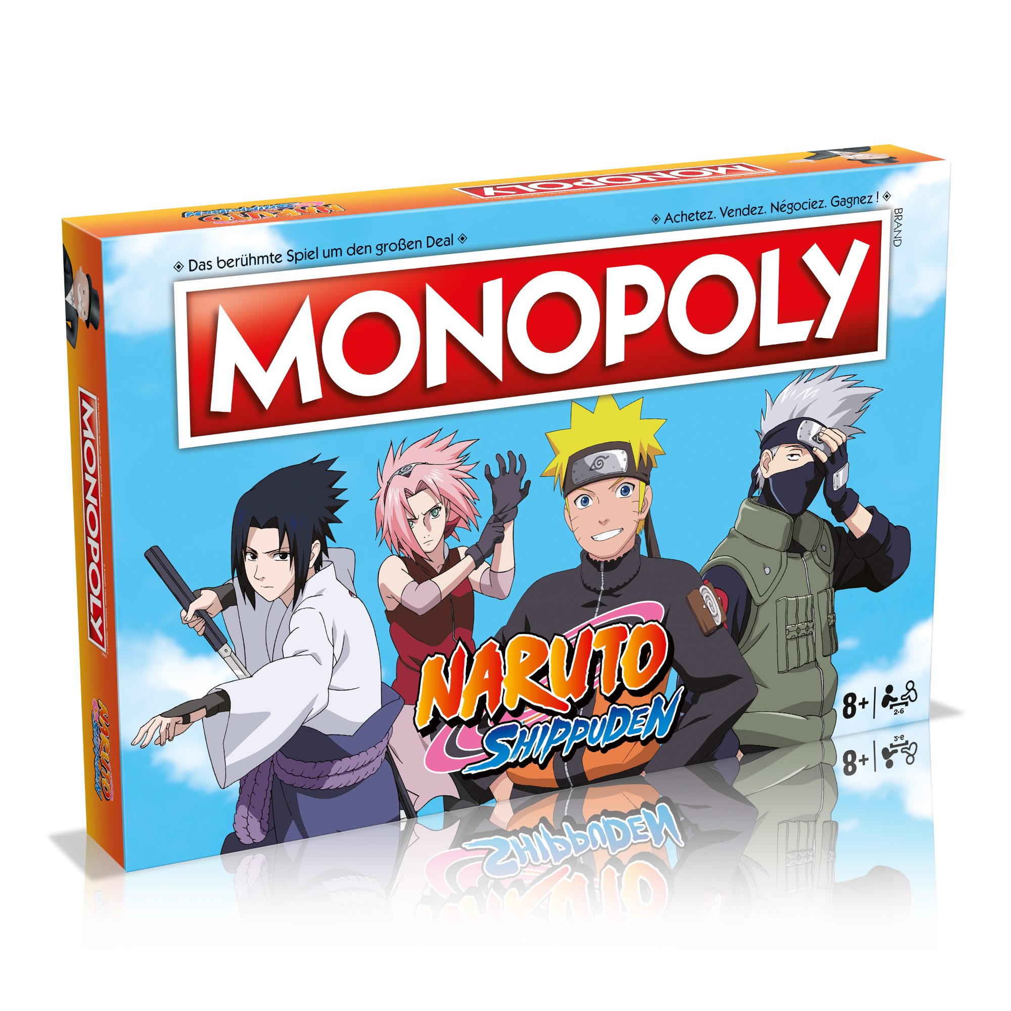 Winning Moves Spiel, Monopoly Top + Naruto (deutsch/französisch) Naruto Trumps