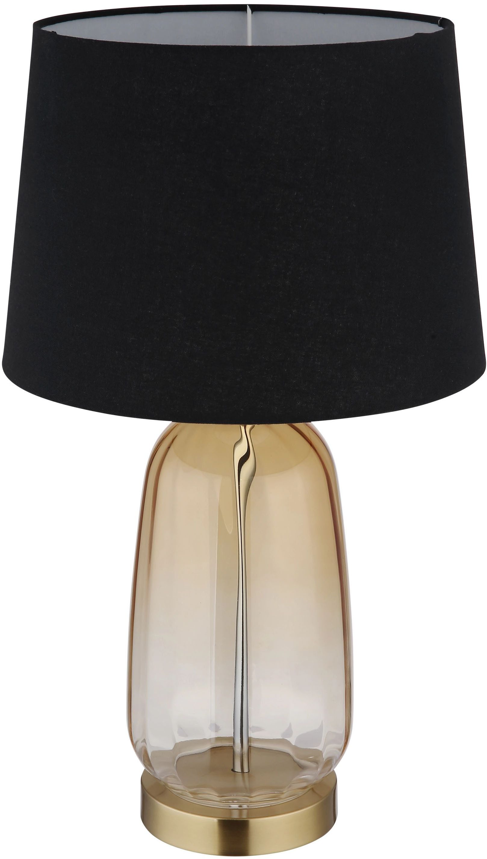 GLOBO LIGHTING Tischleuchte CLASSY, ohne Leuchtmittel, Design Tischlampe, Wohnzimmer, Schlafzimmer, Flur, Textilschirm