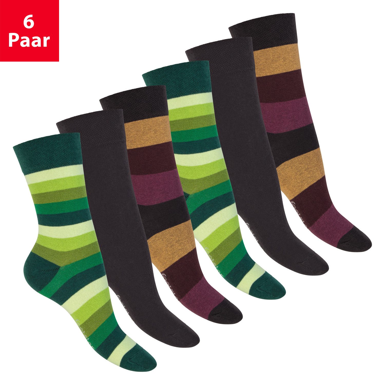 Footstar Носки Damen Ringel Носки (6 Paar)