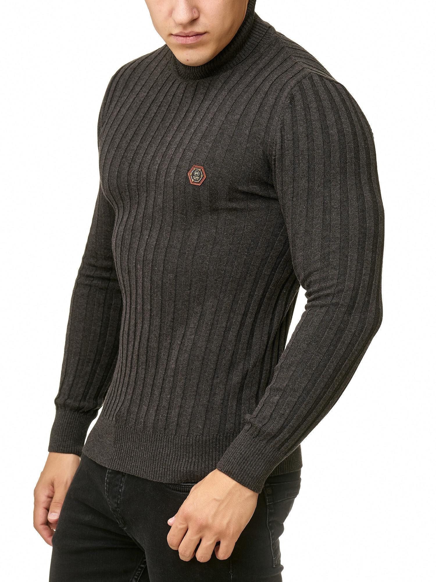 RedBridge Strickpullover Rollkragen Strickpullover mit Logopatch günstig online kaufen