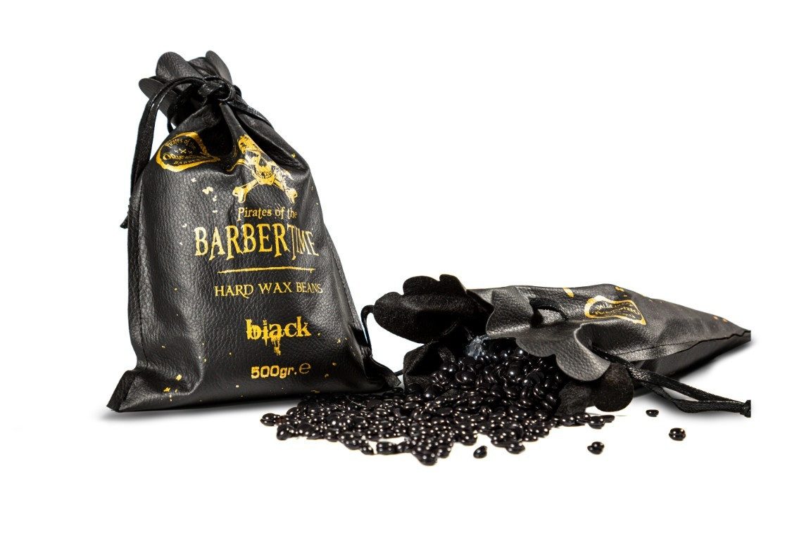 BARBERTIME Warmwachs-Haarentferner Hard Wax Beans Heißwachsperlen Warmwachs 500g Black