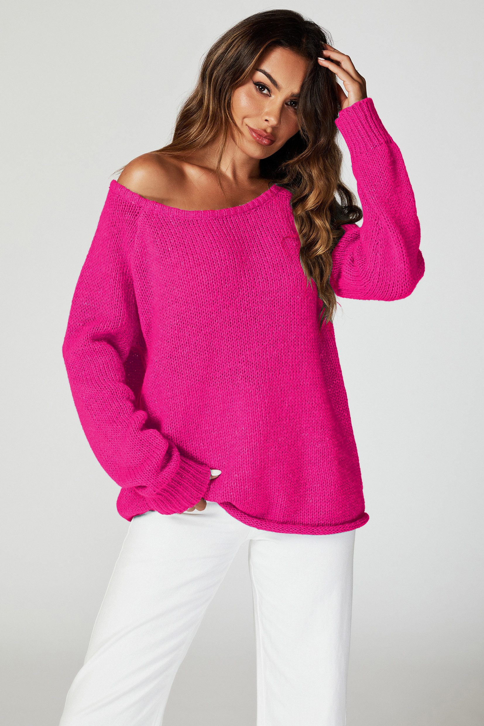 FS Collection Strickpullover Bequemes Pulloveroberteil Pullover-Top – Stric günstig online kaufen