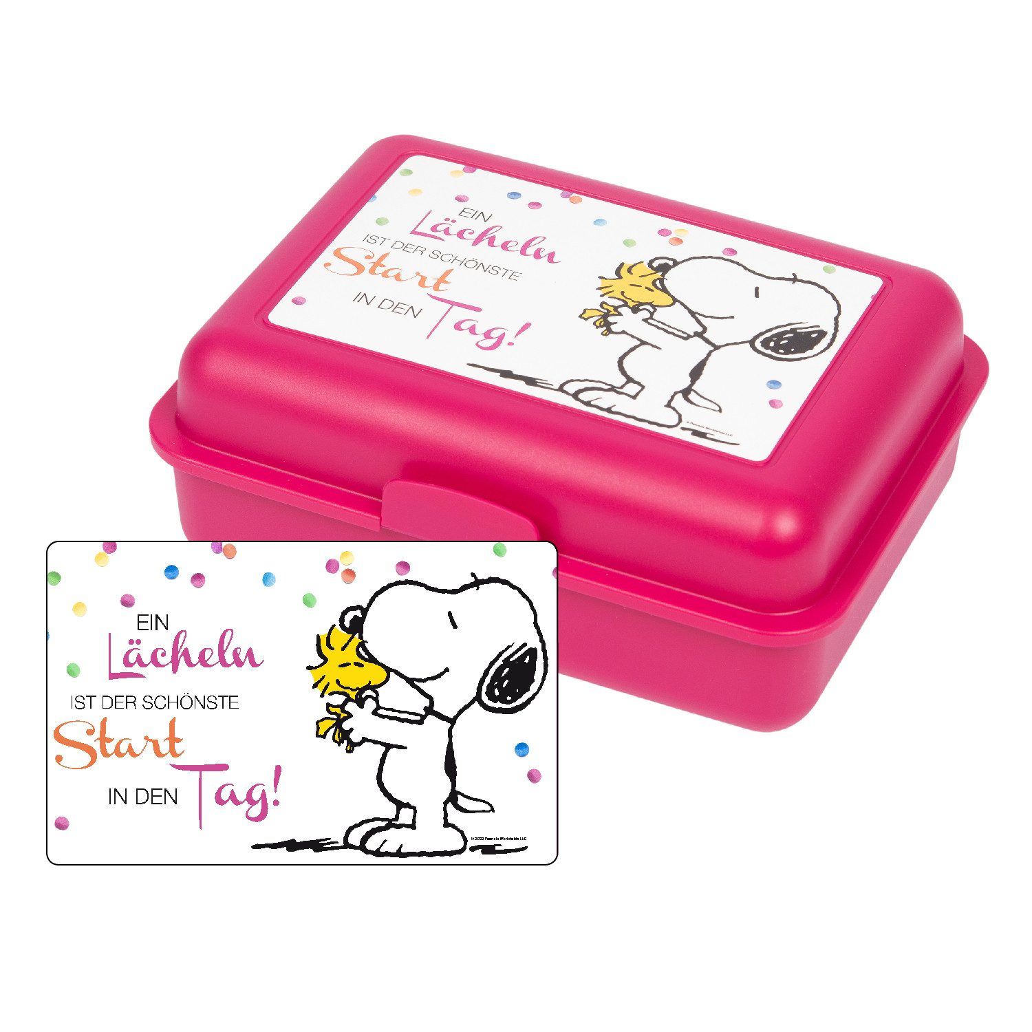 United Labels® Lunchbox Peanuts Snoopy - Ein Lächeln ist der schönste Start in den Tag, Kunststoff (PP)