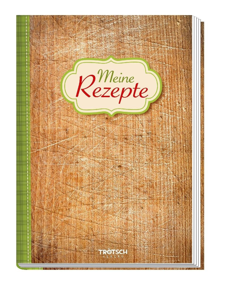 Trötsch Verlag Notizbuch Rezeptbuch "Meine Rezepte" Holz