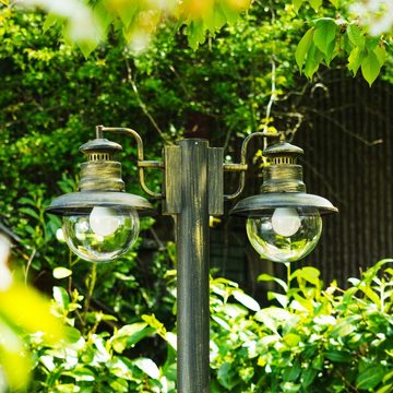 hofstein Außen-Stehlampe »Rodiano« Mastleuchte Farbe: Schwarz-Gold, ohne Leuchtmittel