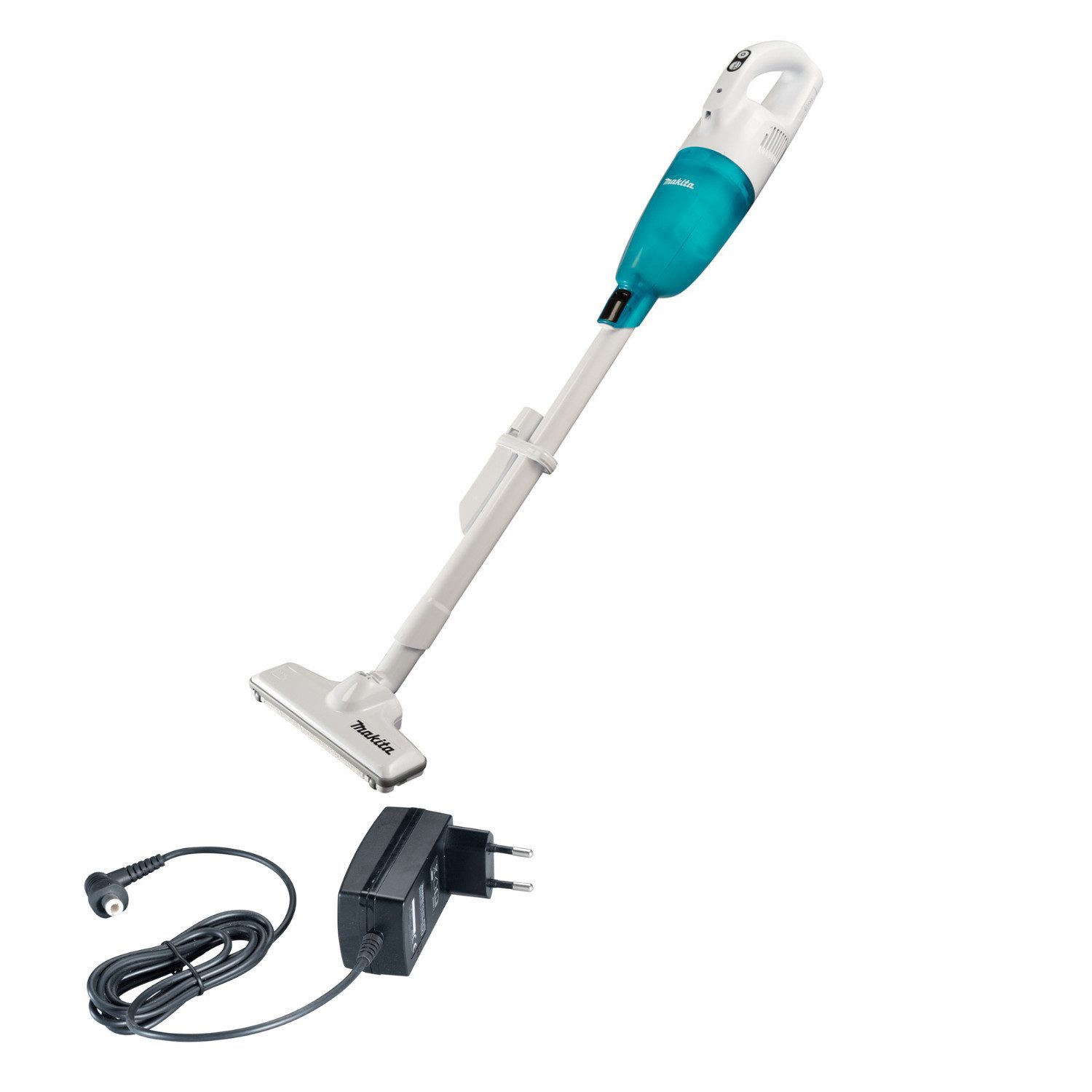 Makita Akku-Stielstaubsauger Akku-Staubsauger CL117FDX1 12 V max inkl. Ladekabel, weiß/blau, 29 W, beutellos