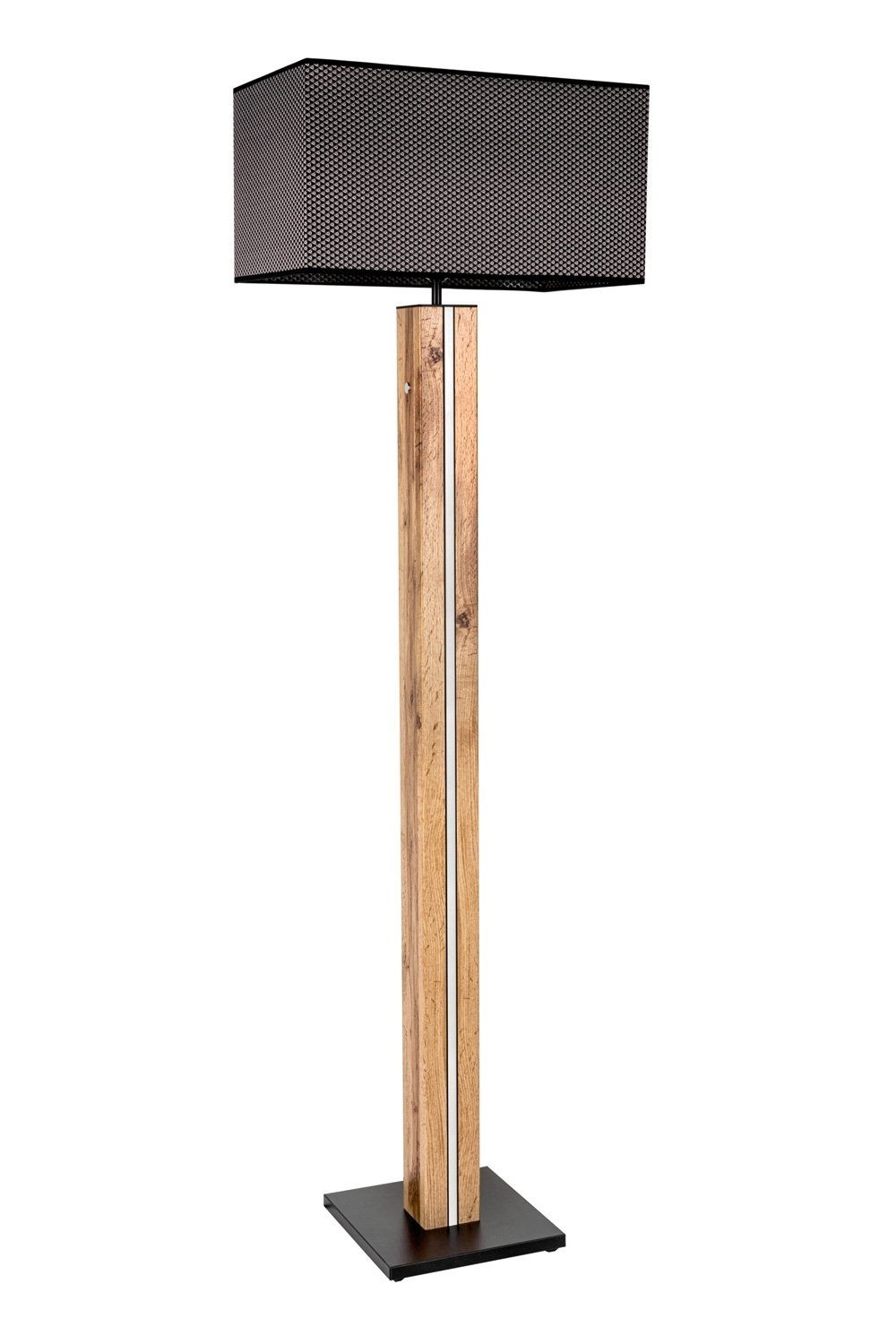 LED Stehlampe MAZZO, Höhe 150 cm, Eichenfurnier, Metall