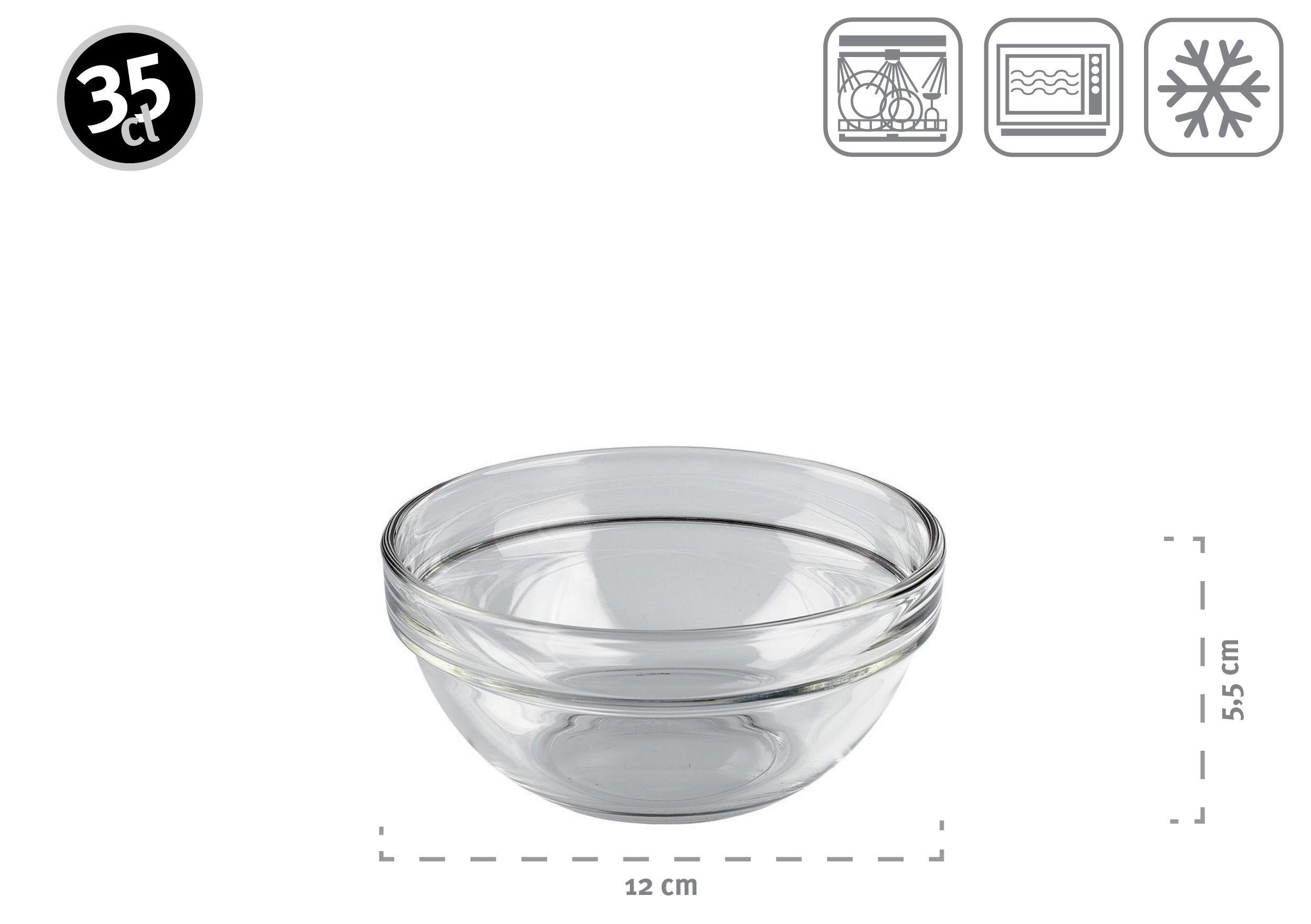 Luminarc Schüssel EMPILABLE, Glas, (6-tlg)