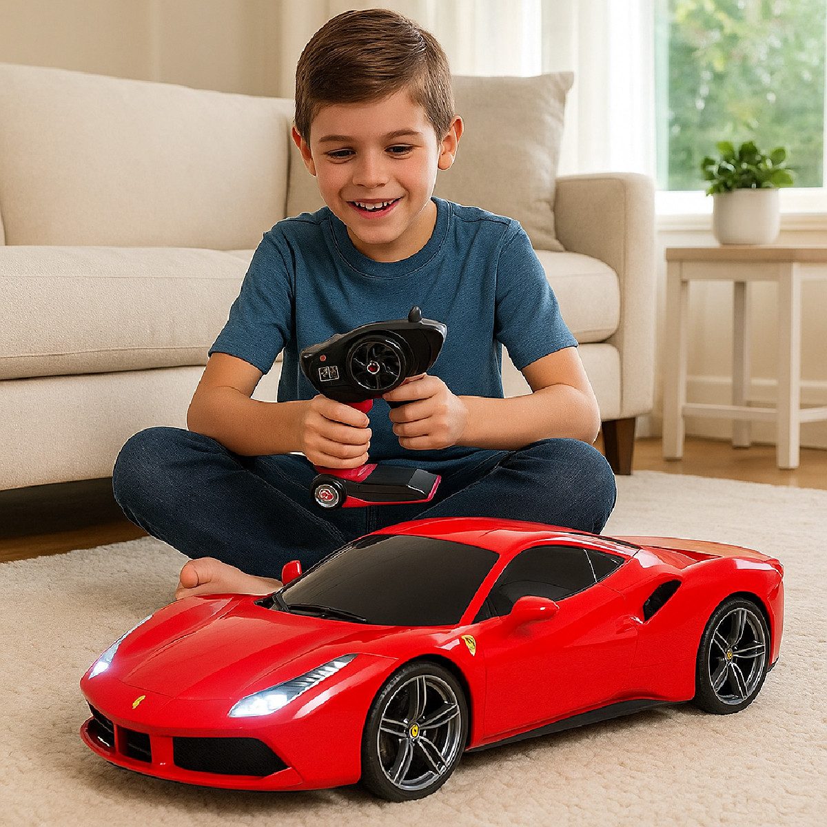 Maisto Tech RC-Auto Ferngesteuertes Auto - Ferrari 488 GTB (rot, 56cm), Street Series