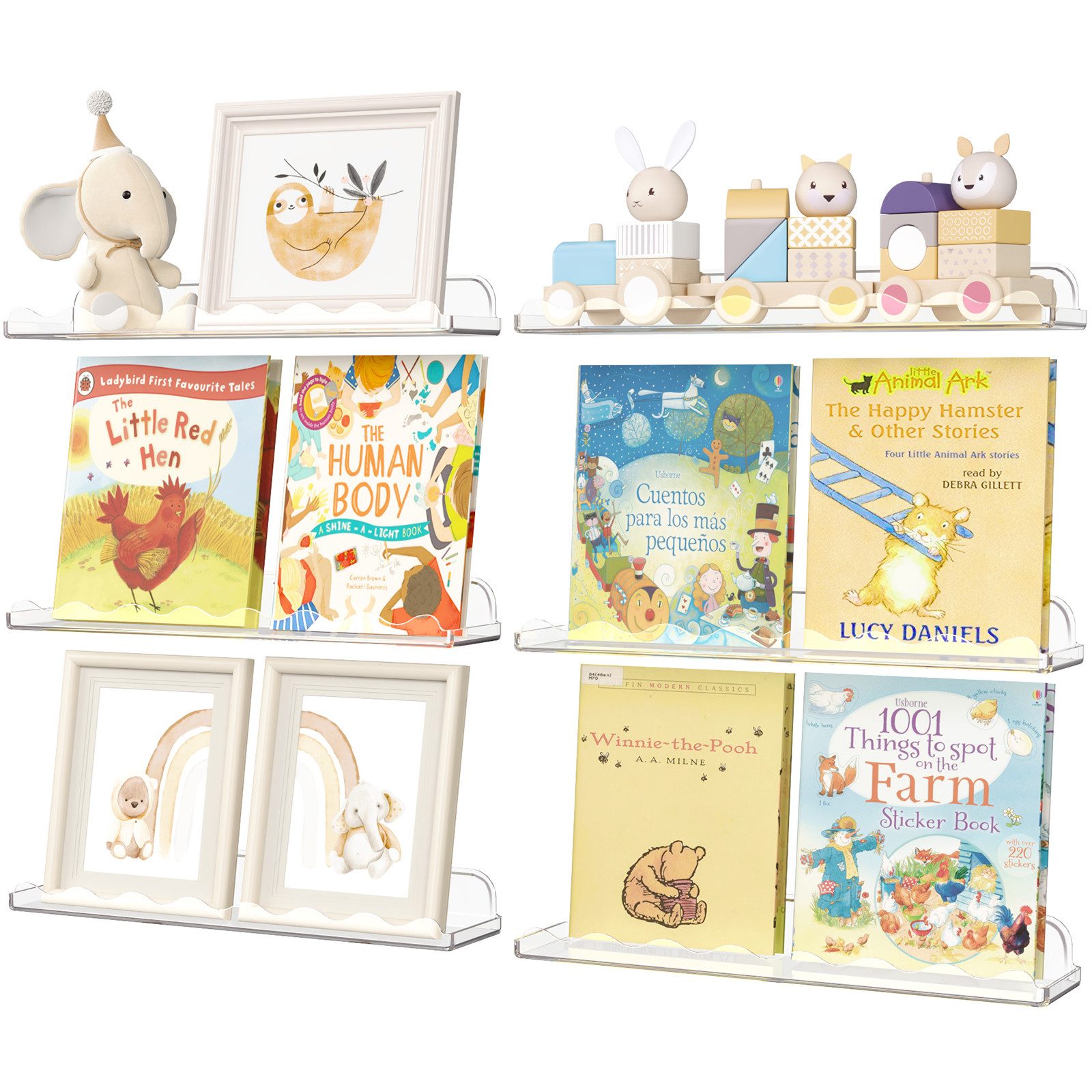 Lifewit Wandregal Kunststoff Kinder Bücherregal, 38 günstig online kaufen