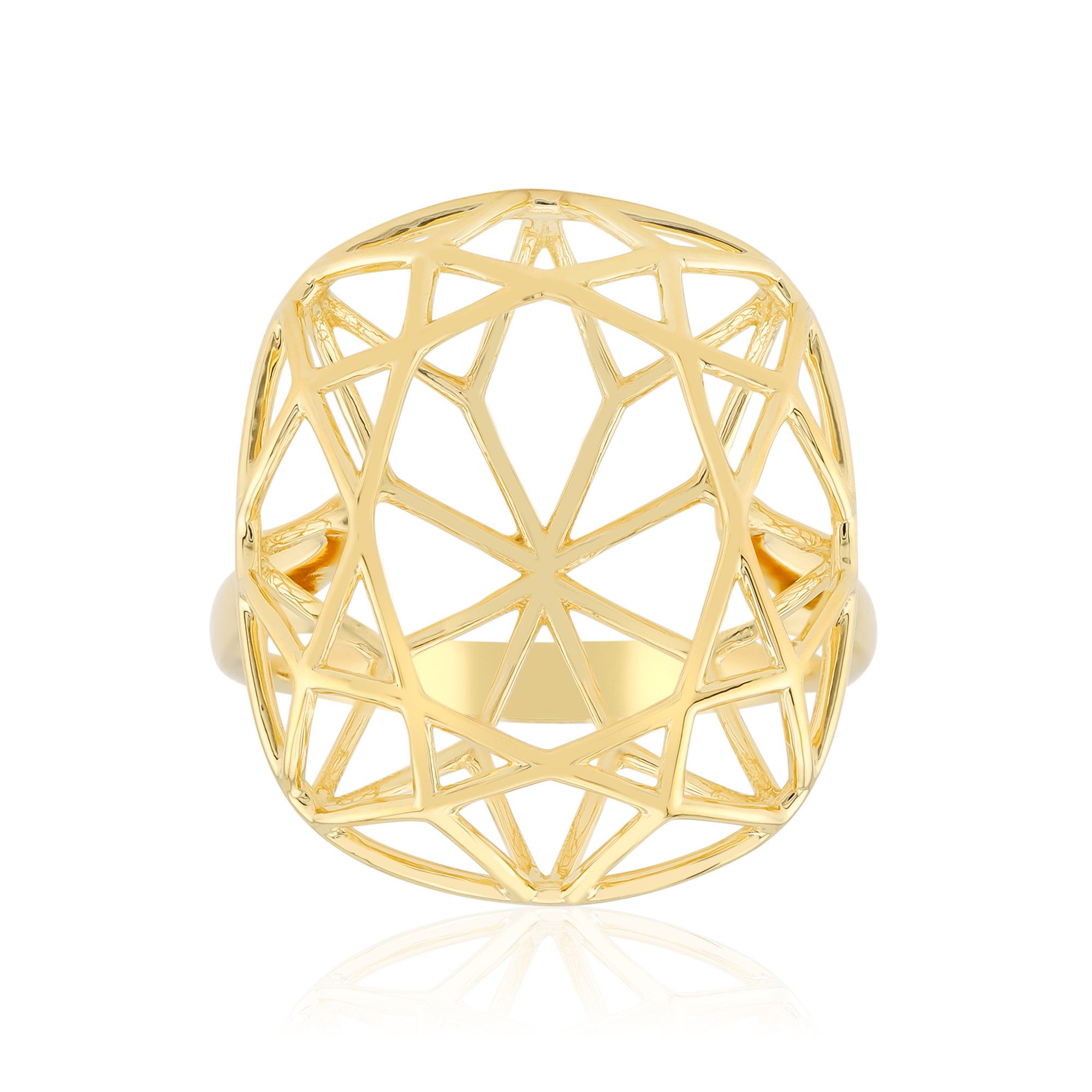 Cavill Silberring Geometrischer Ring aus vergoldetem Silber (1-tlg)